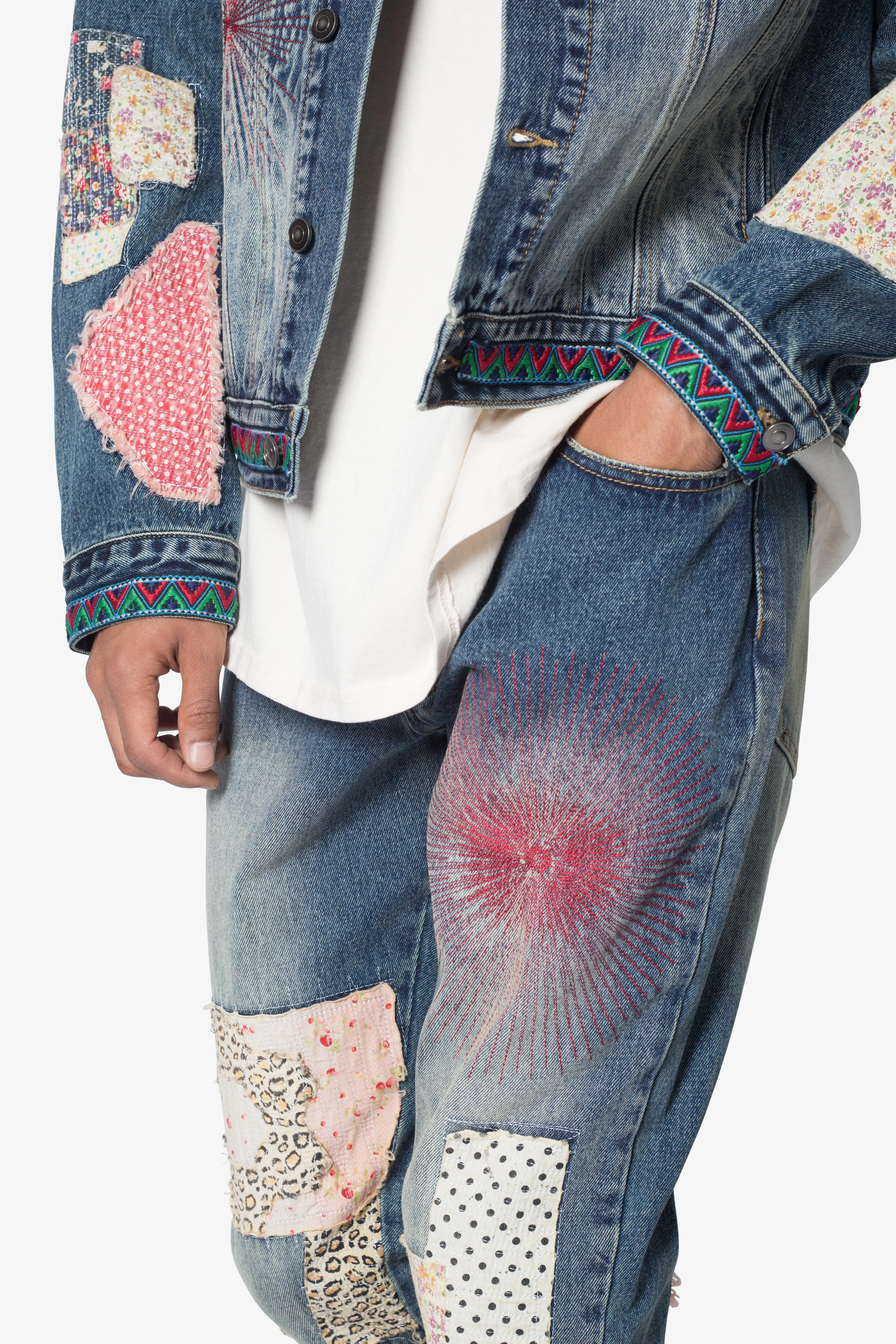 B387 Rugged Flare Denim - Multi