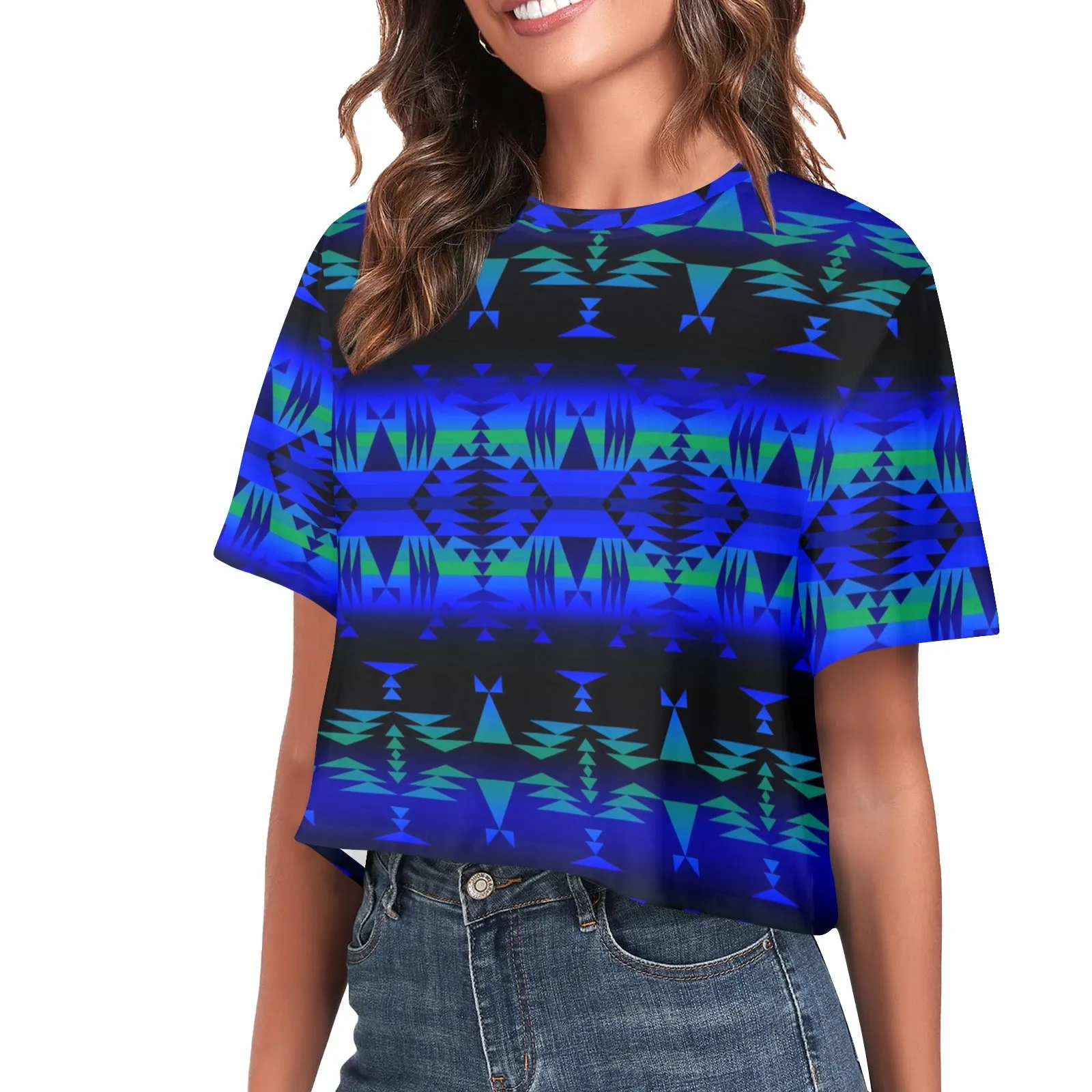 Between the Blue Ridge Mountains Women's Cropped T-shirt