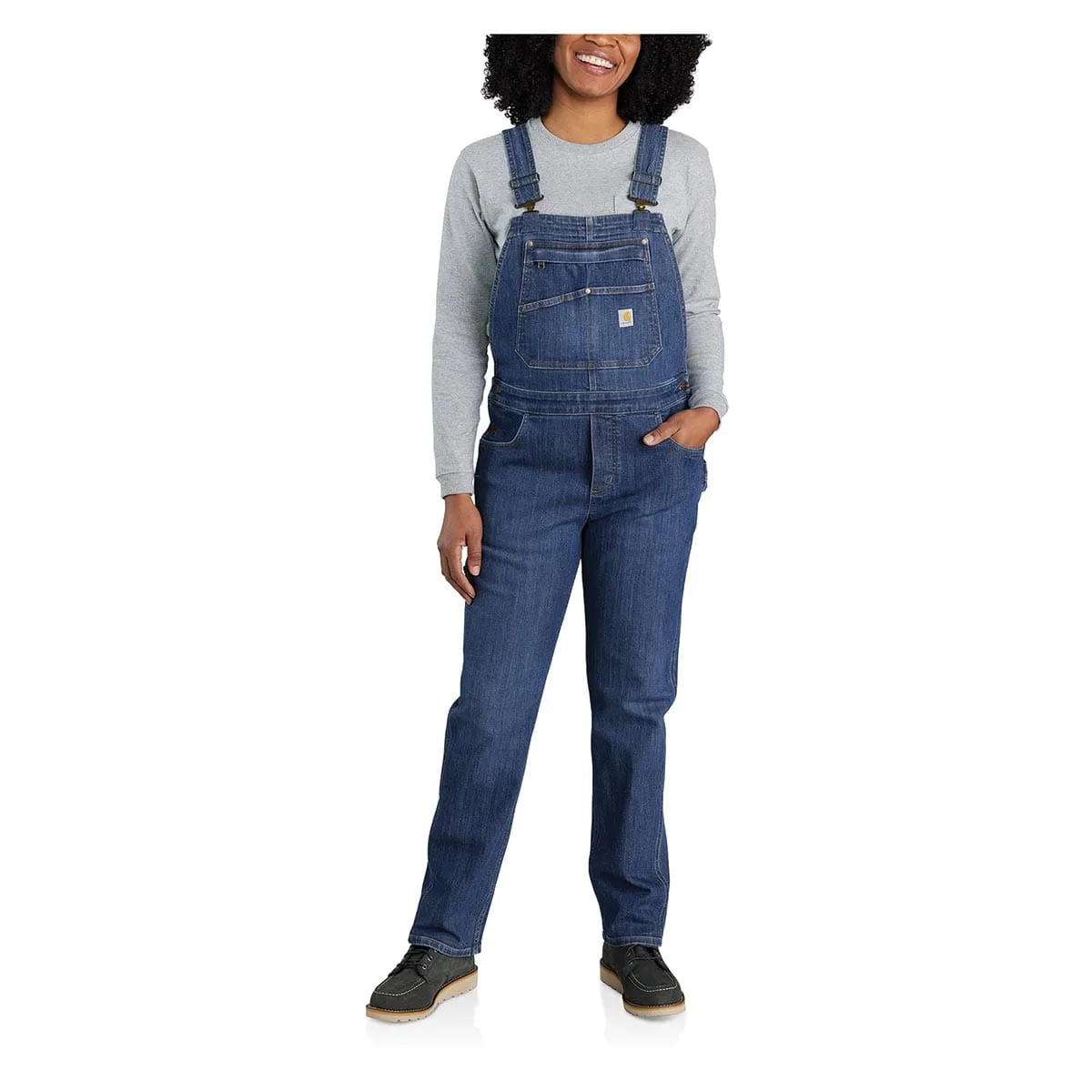 Carhartt Women's Rugged Flex Relaxed Fit Denim Bib Overall