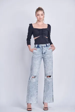 Charlotte 90's Vintage Stretch Wide Jeans