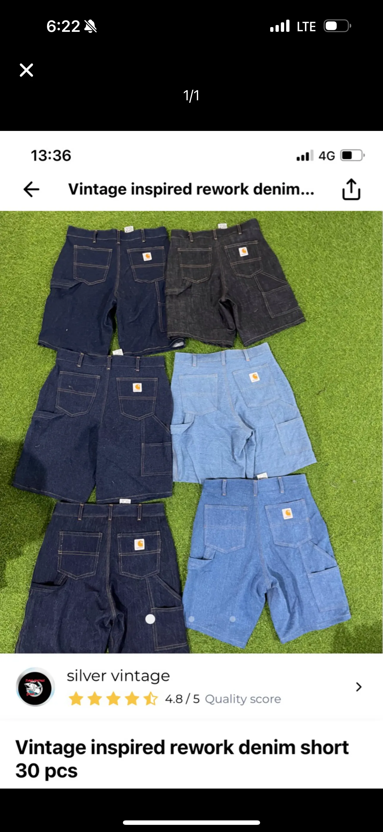 Custom handpick vintage inspired denim short 30 pcs