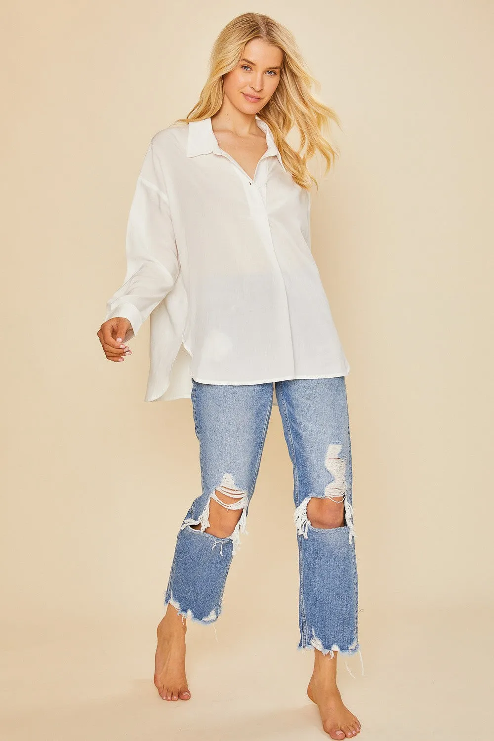 Don't Think Twice Crop Straight Leg Denim