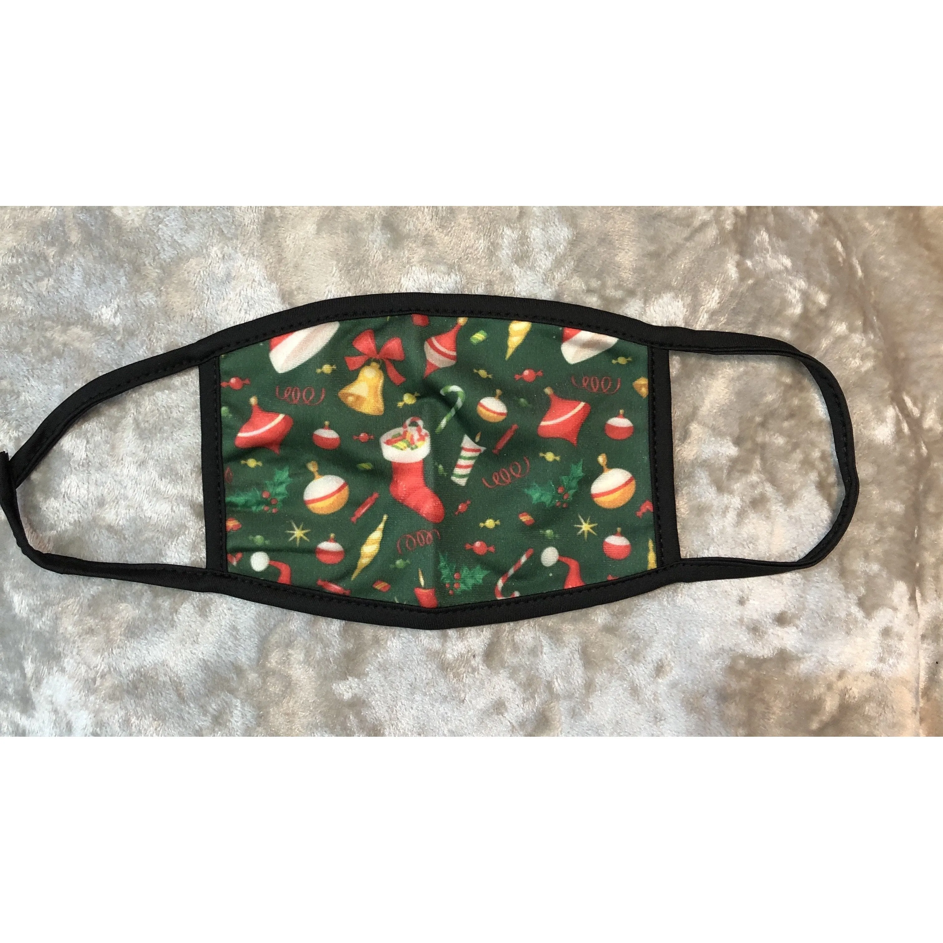 Face Mask Christmas Stocking Print