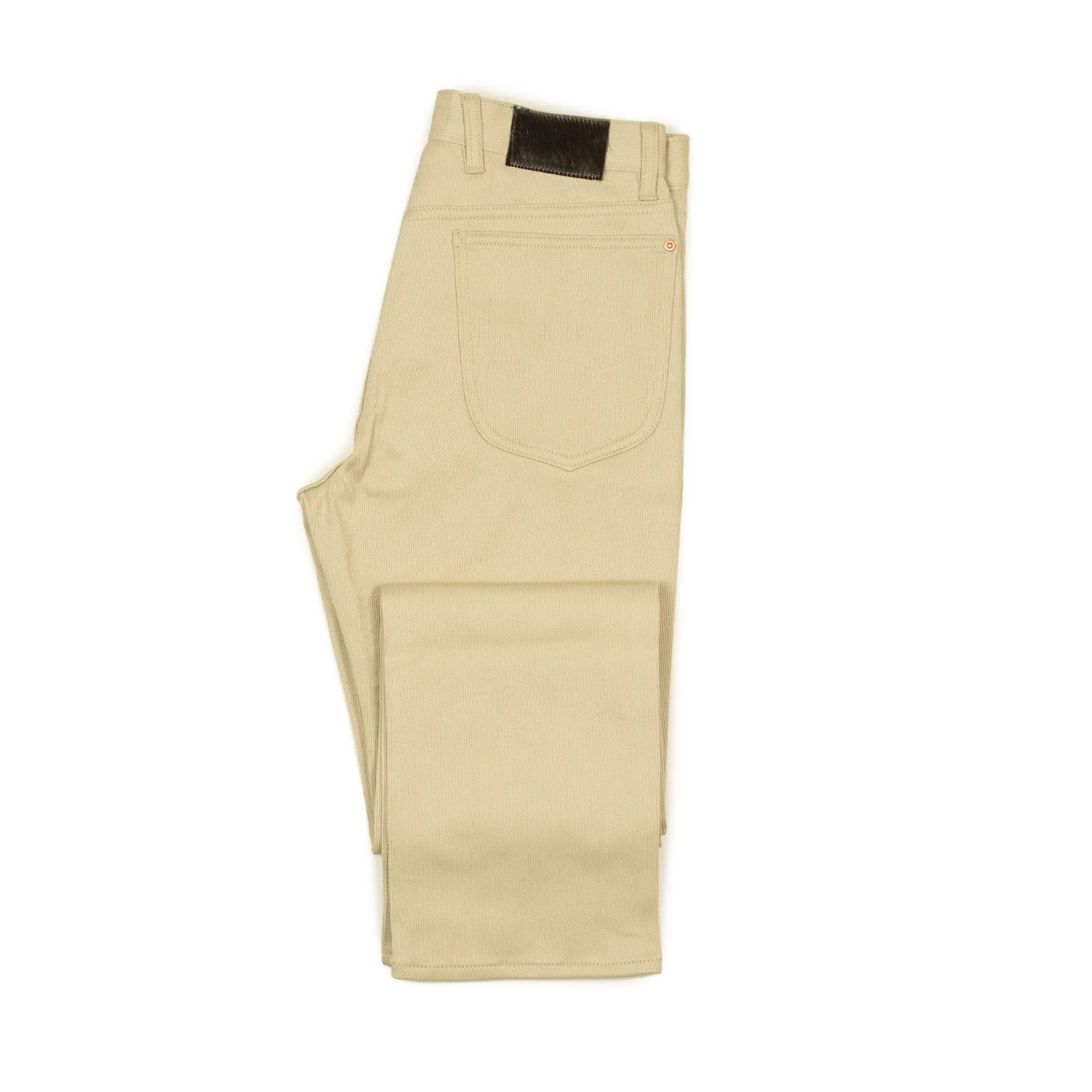 Five pocket pants in off white Japanese bedford cord