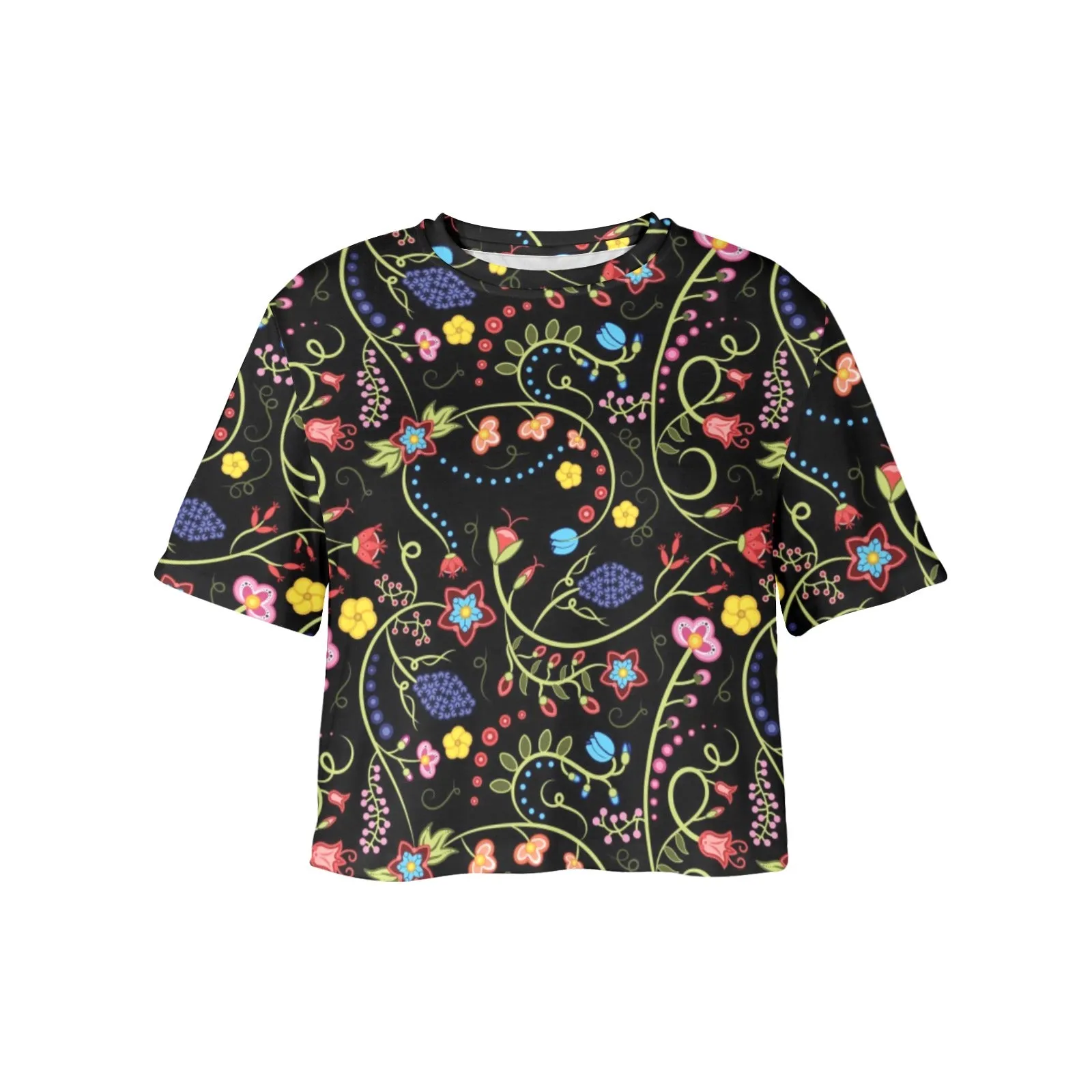 Fresh Fleur Midnight Women's Cropped T-shirt