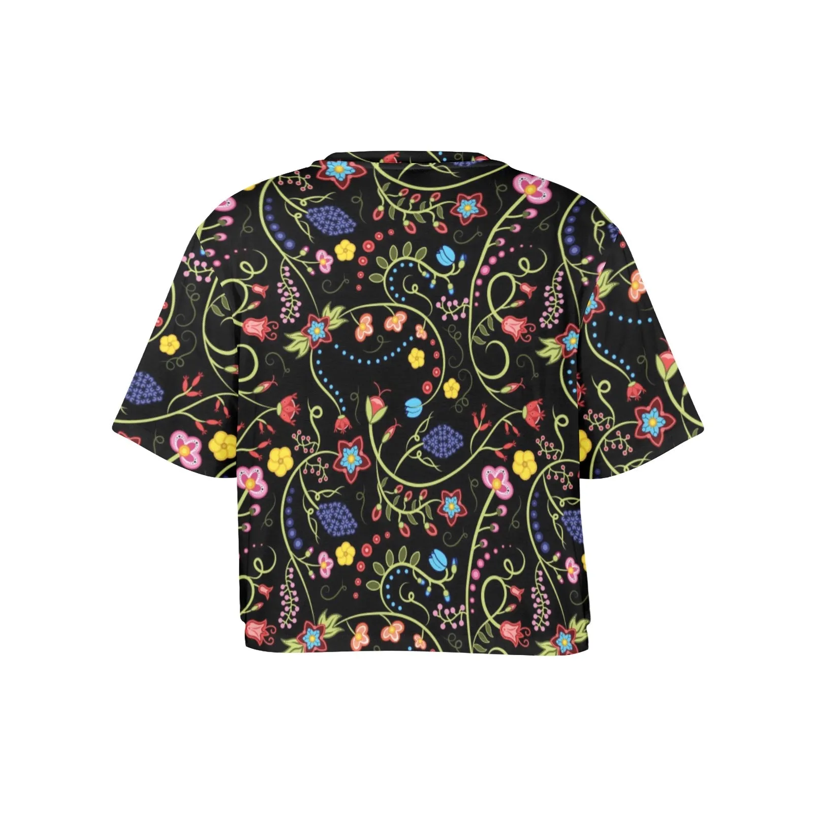 Fresh Fleur Midnight Women's Cropped T-shirt