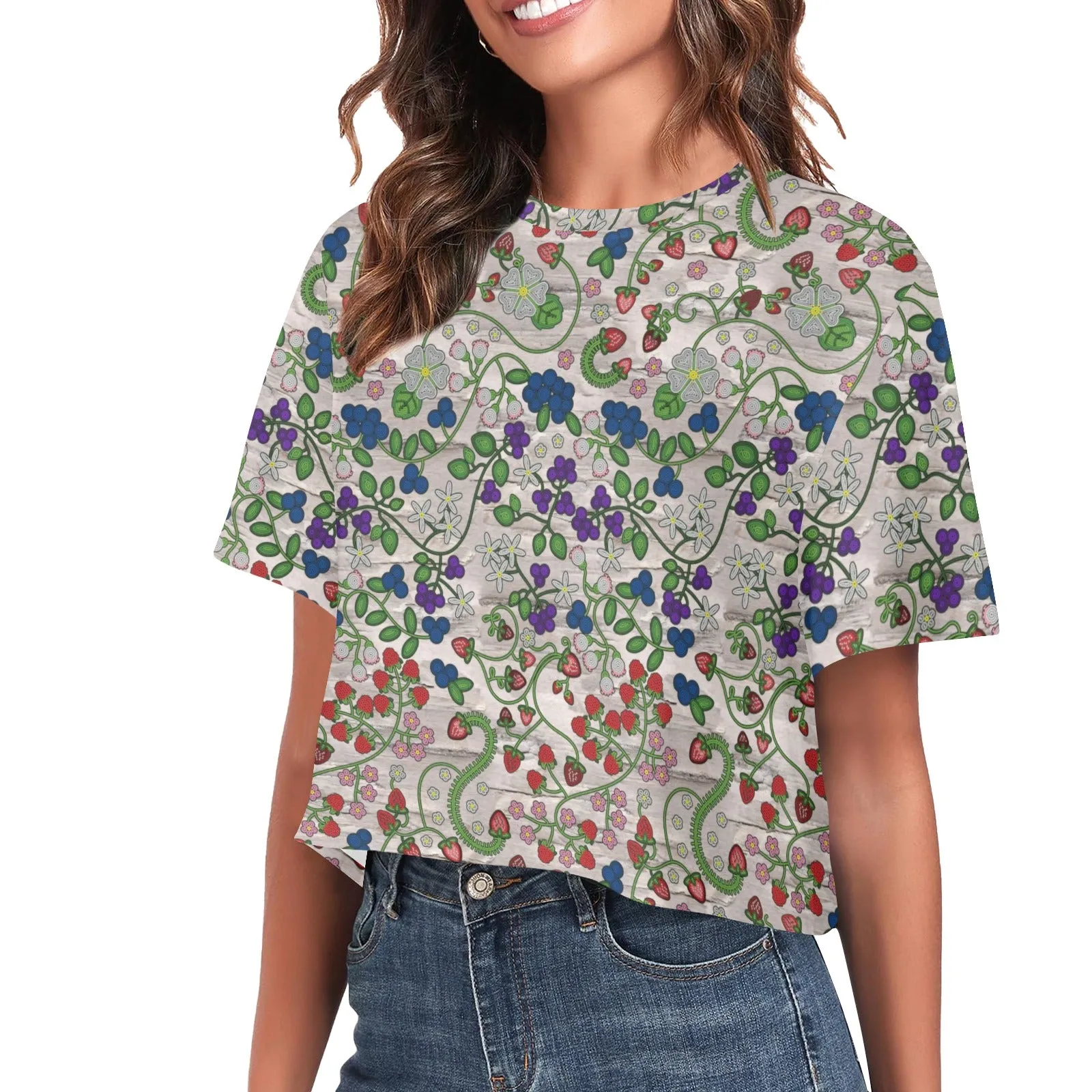 Grandmother Stories Bright Birch Women's Cropped T-shirt