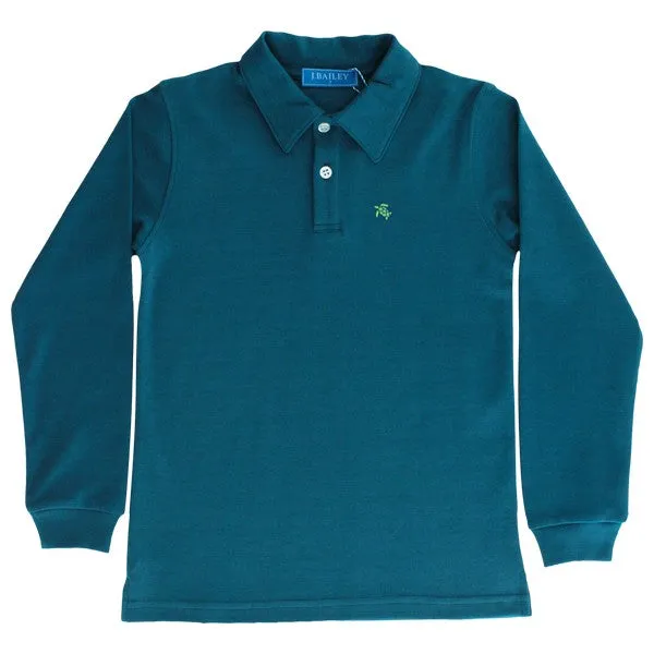 Harry L/S Polo-Teal