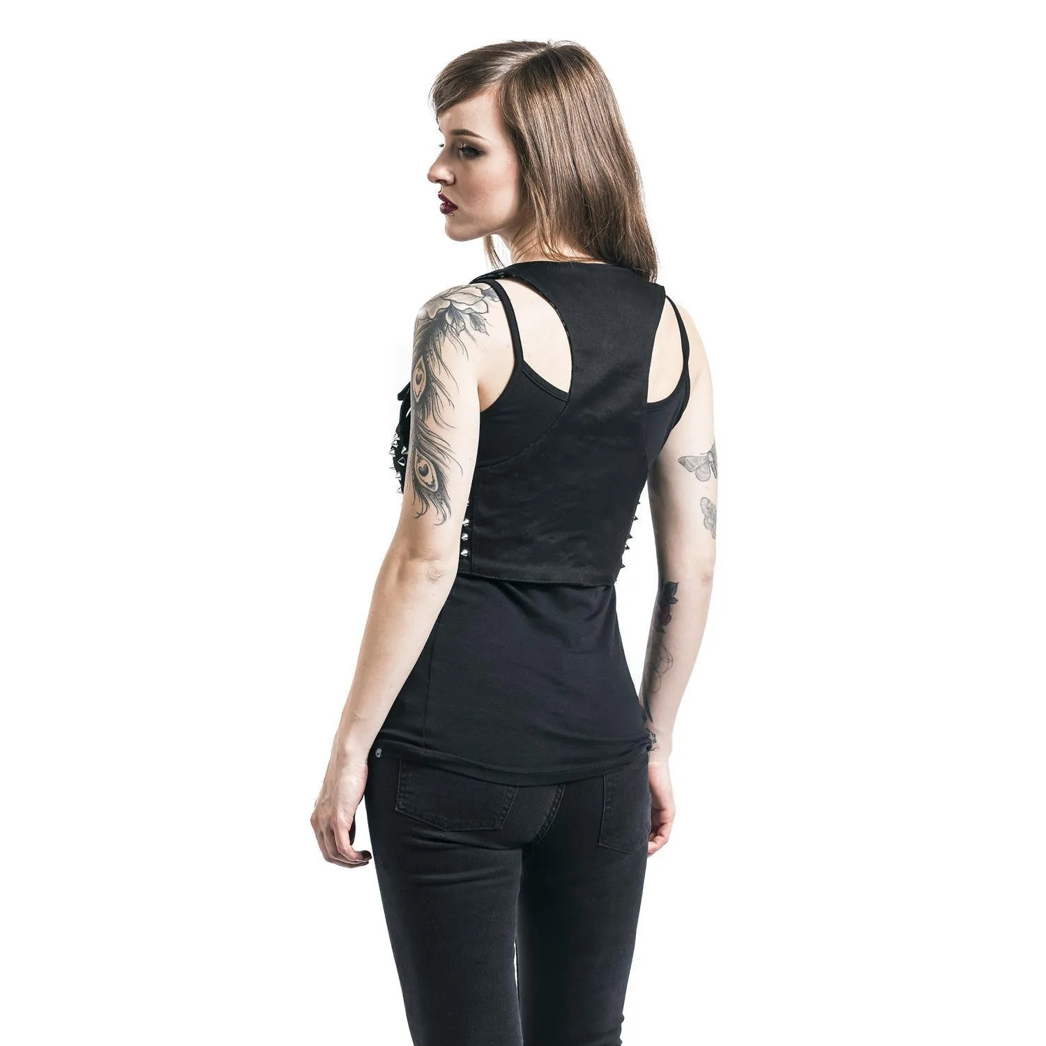 Heartless- STUDDED DEVINA TOP - Black gothic accessory