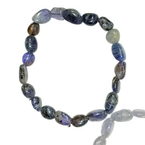 Iolite Stretch Nugget Bracelet