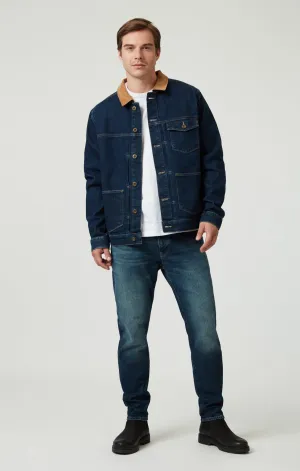 LONDON RELAXED TAPERED LEG IN DEEP BLUE DENIM