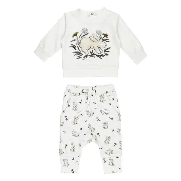 Lovedbaby - Organic Sweatshirt   Jogger Set - Bunny