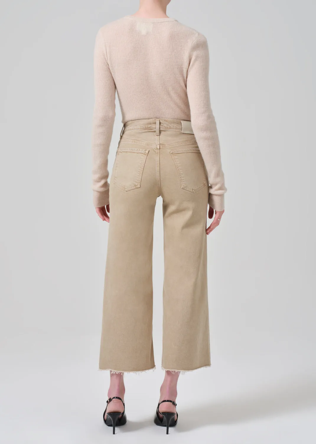 Lyra Wide Leg Crop in Porcini