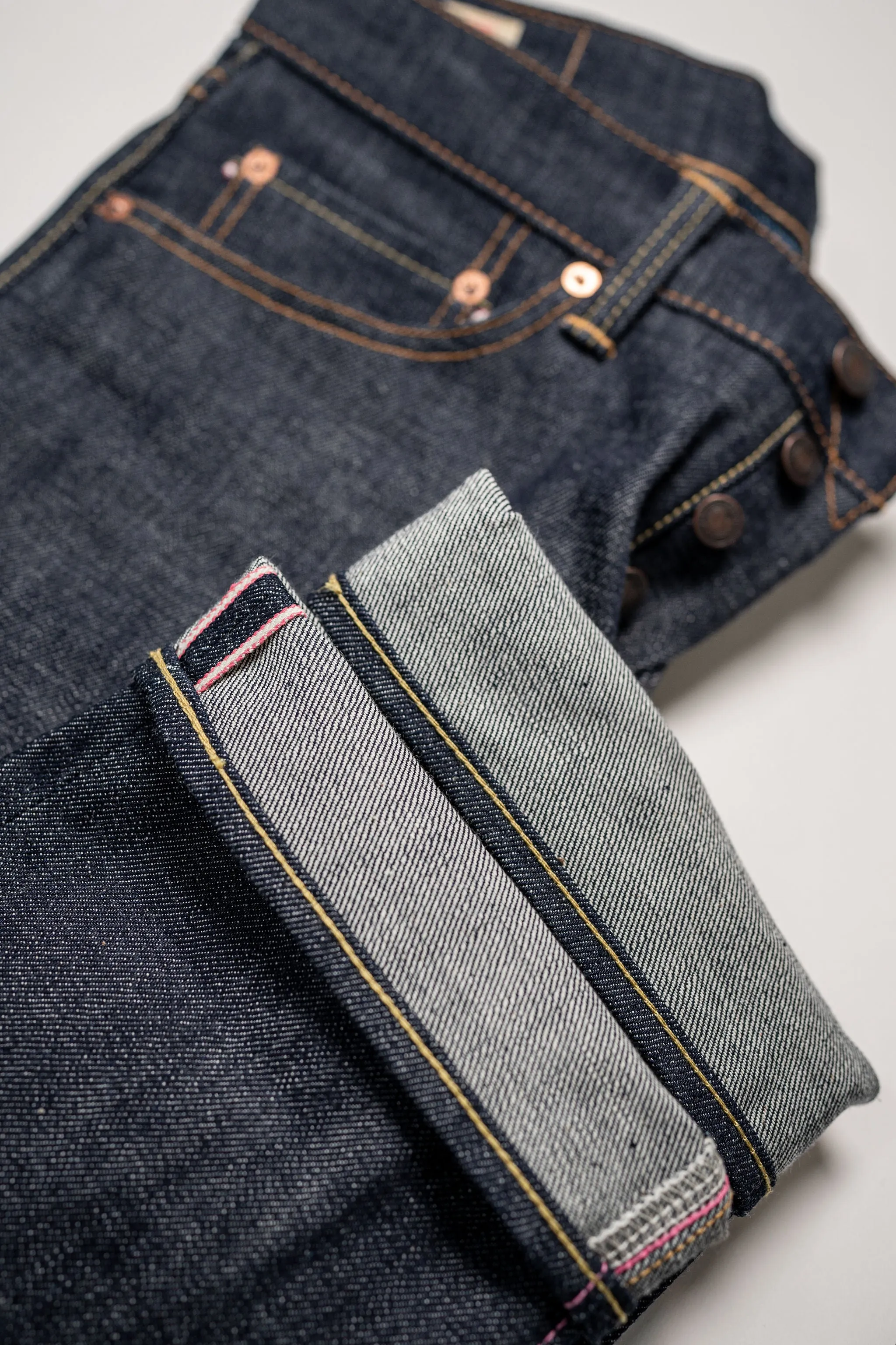 Momotaro 0605-40 Natural Tapered - 14.7oz Zimbabwe Cotton Legacy Blue Denim