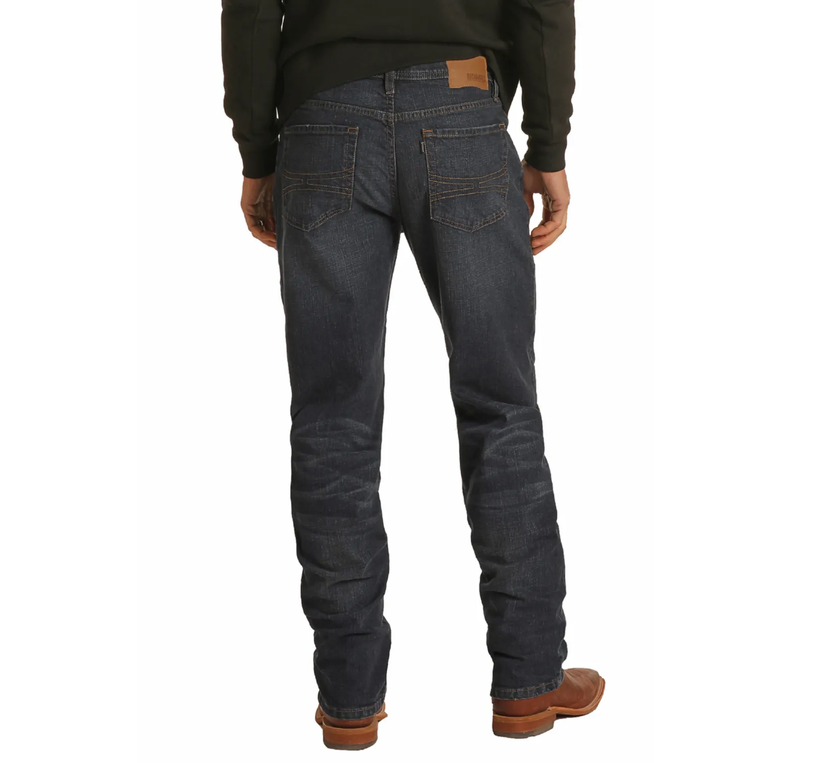 MTB1803 - Hooey X Rock&Roll Denim Men's Relaxed Fit Stretch Stackable Bootcut Jean