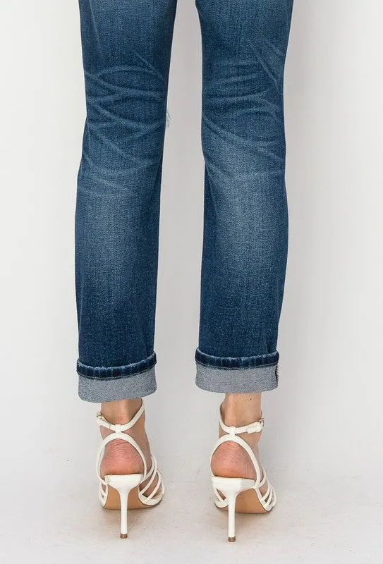 Natalia Plus Mid Rise Boyfriend Jeans