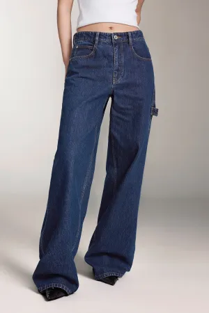 Navy Blue Straight Fit Jeans