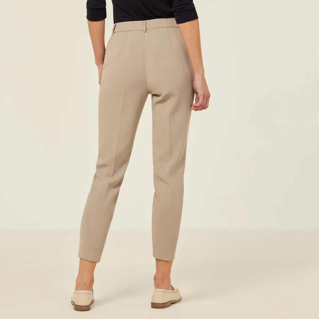 NNT Uniforms Crepe Stretch High Waist,Tapered Leg Cropped Pant (CAT3YC)