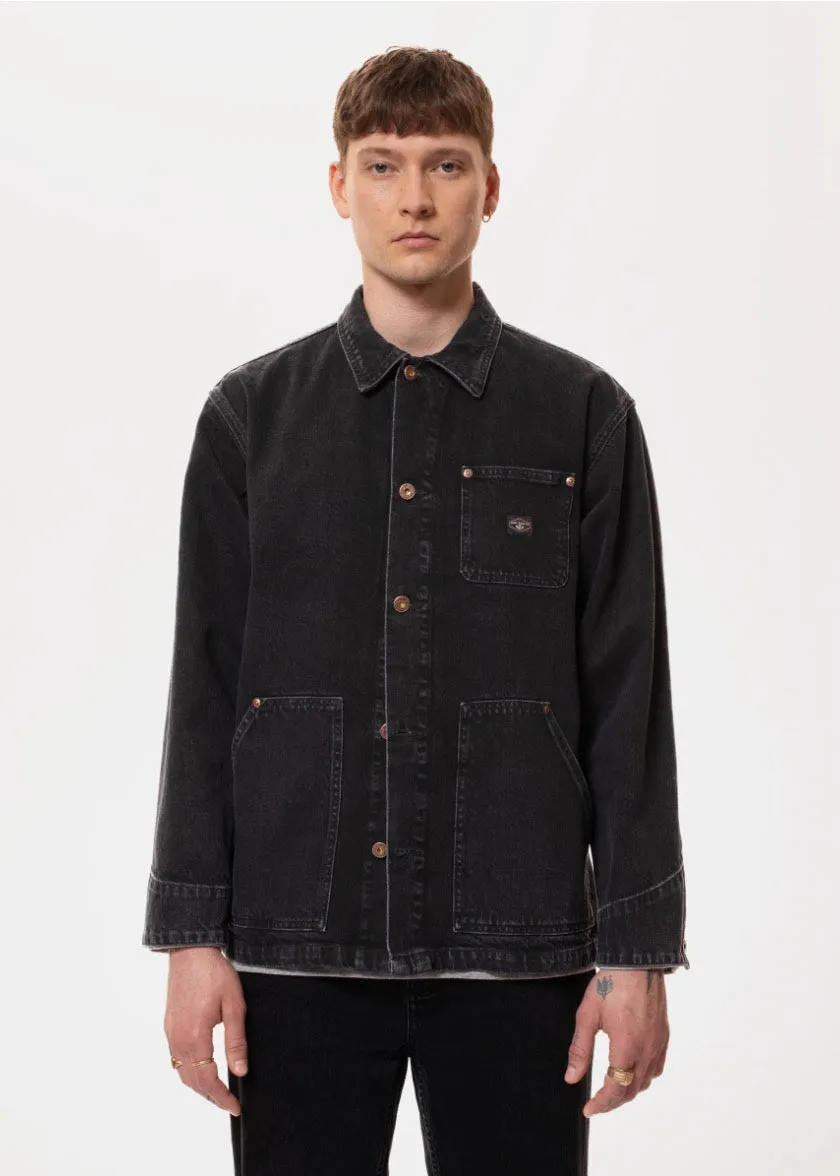 Nudie Jeans Carson Chore Jacket Black Hole