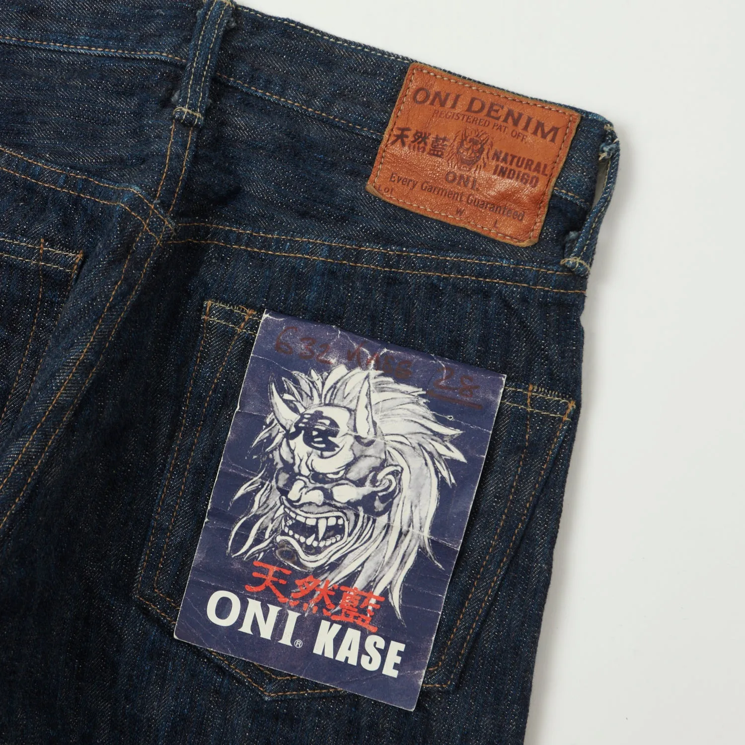 ONI 632 Kase 16oz Natural Indigo 'Kabuki' Regular Tapered Jean - One Wash