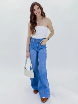 Perry Wide Leg In Light Wash