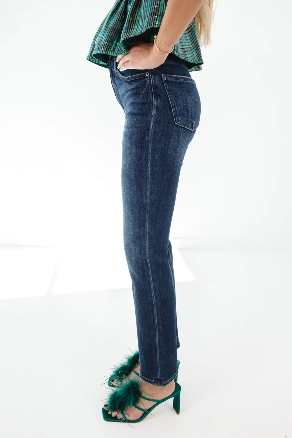 Pistola Lennon High Rise Crop Boot Jeans - Rosslyn