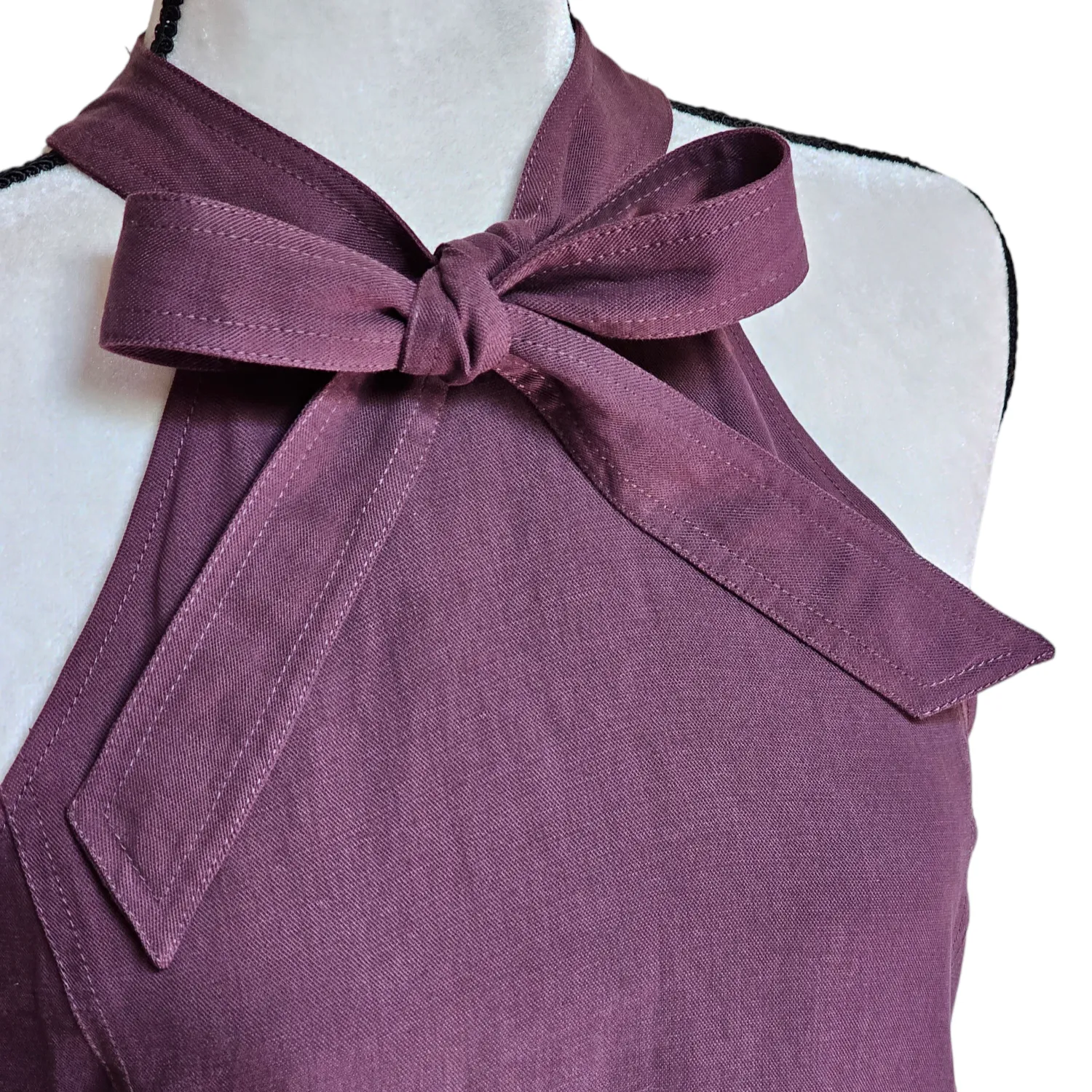 Pre-owned Ulla Johnson Bordeau Purple Twill Liz Dress Size 4