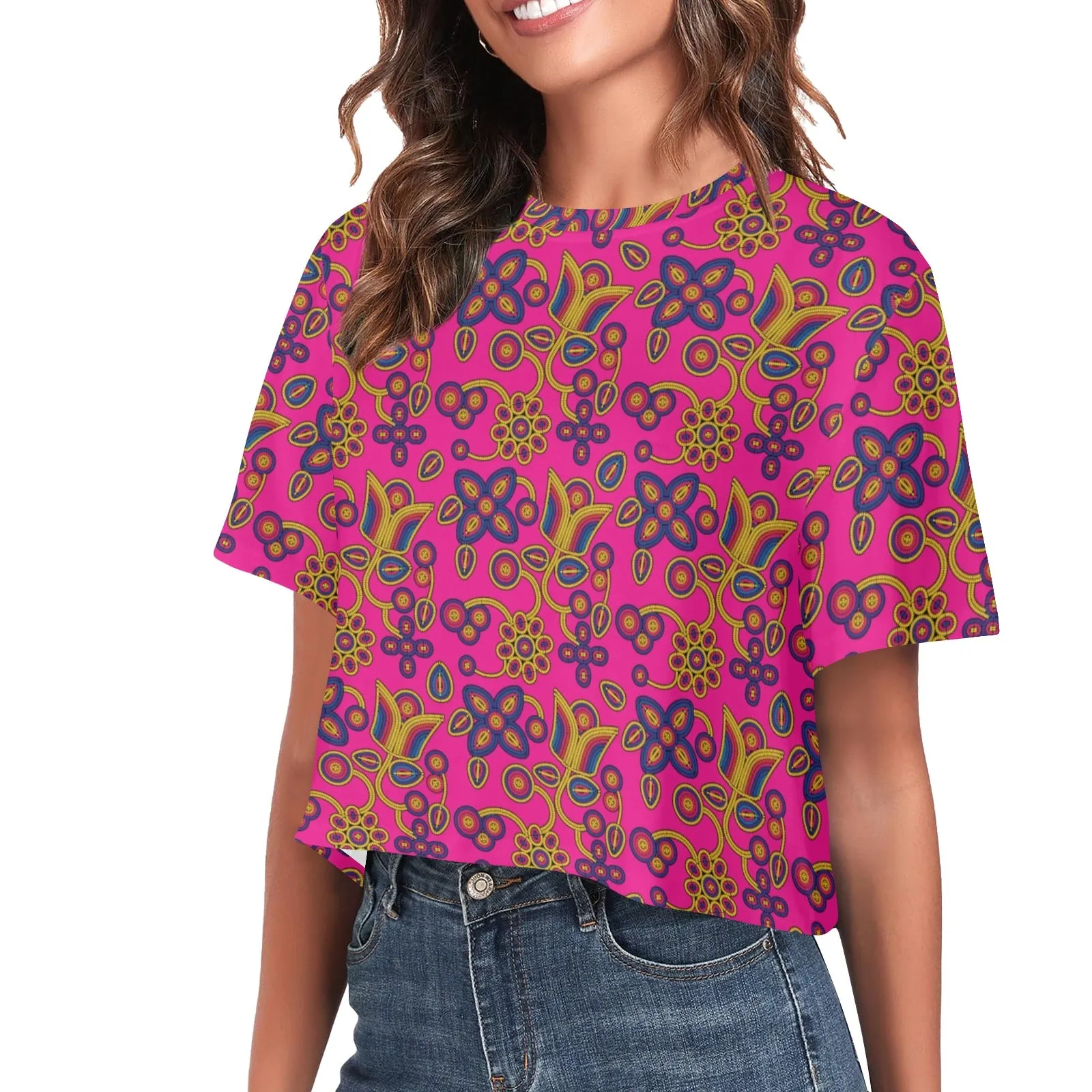 Rainbow Tomorrow Tulip Women's Cropped T-shirt