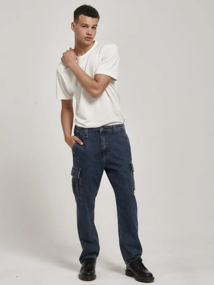 Slacker Union Denim Cargo Jean - Worn In Blue