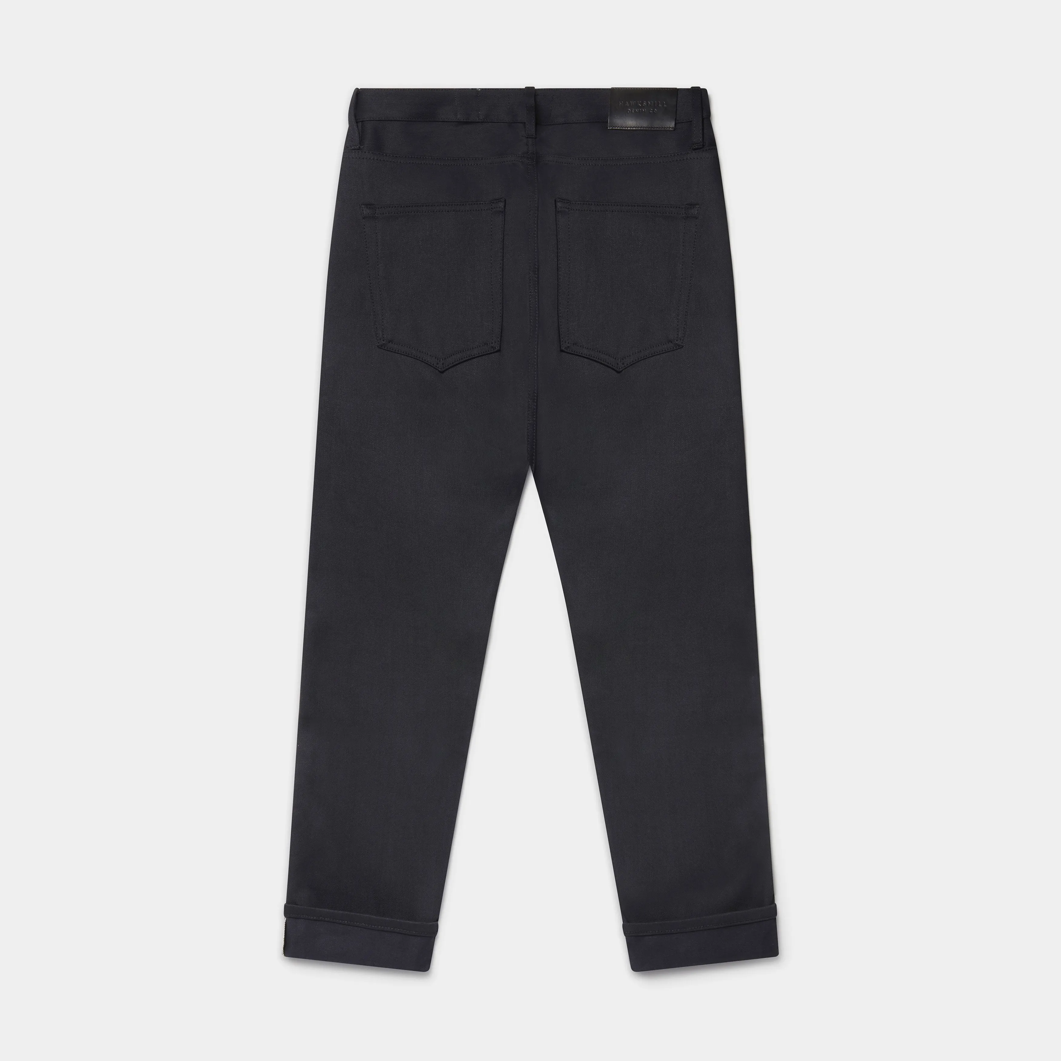 Slim Tapered Organic Selvedge Raw Denim Jeans - Black