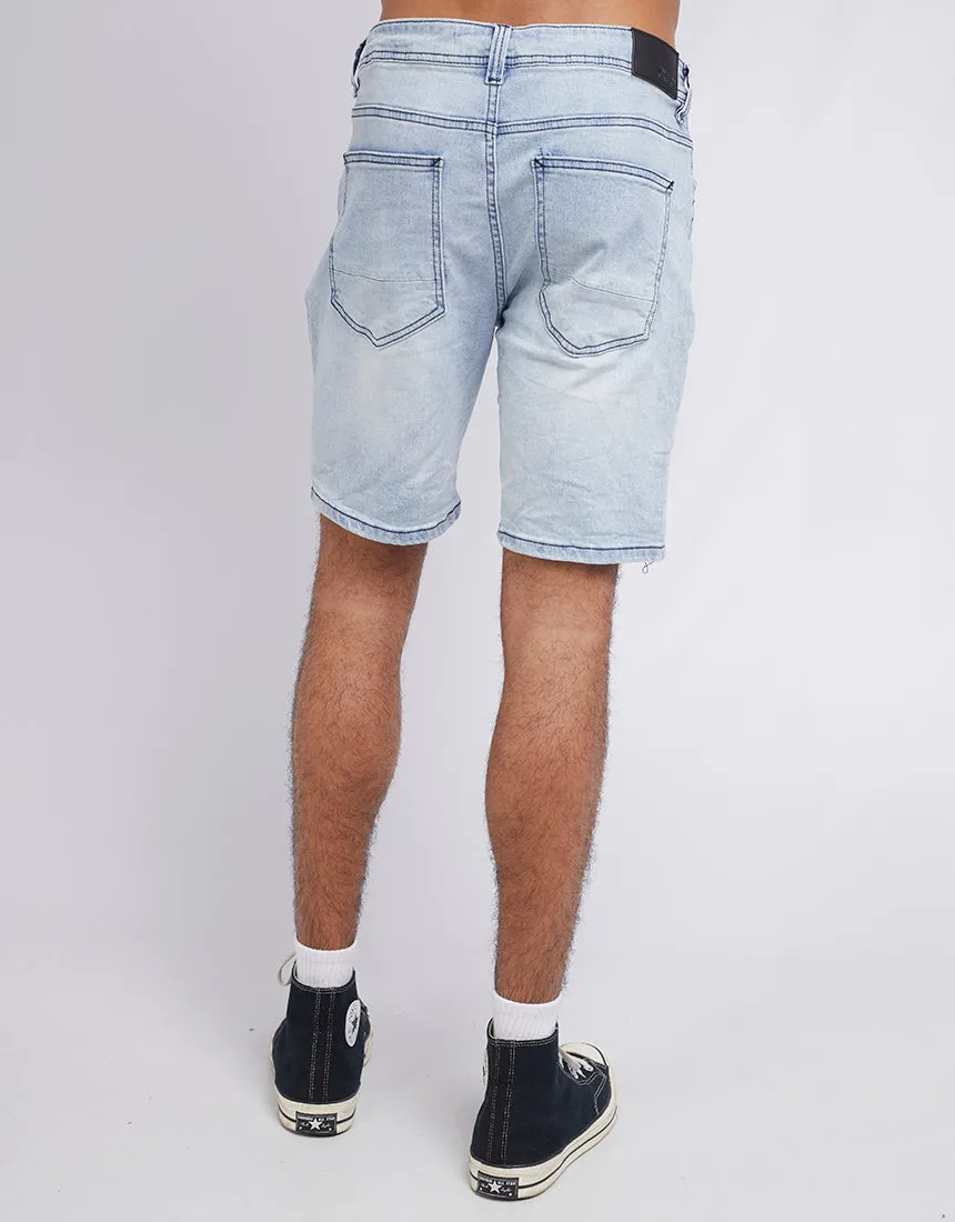 Strung Out Moto Denim Short Vintage Indigo