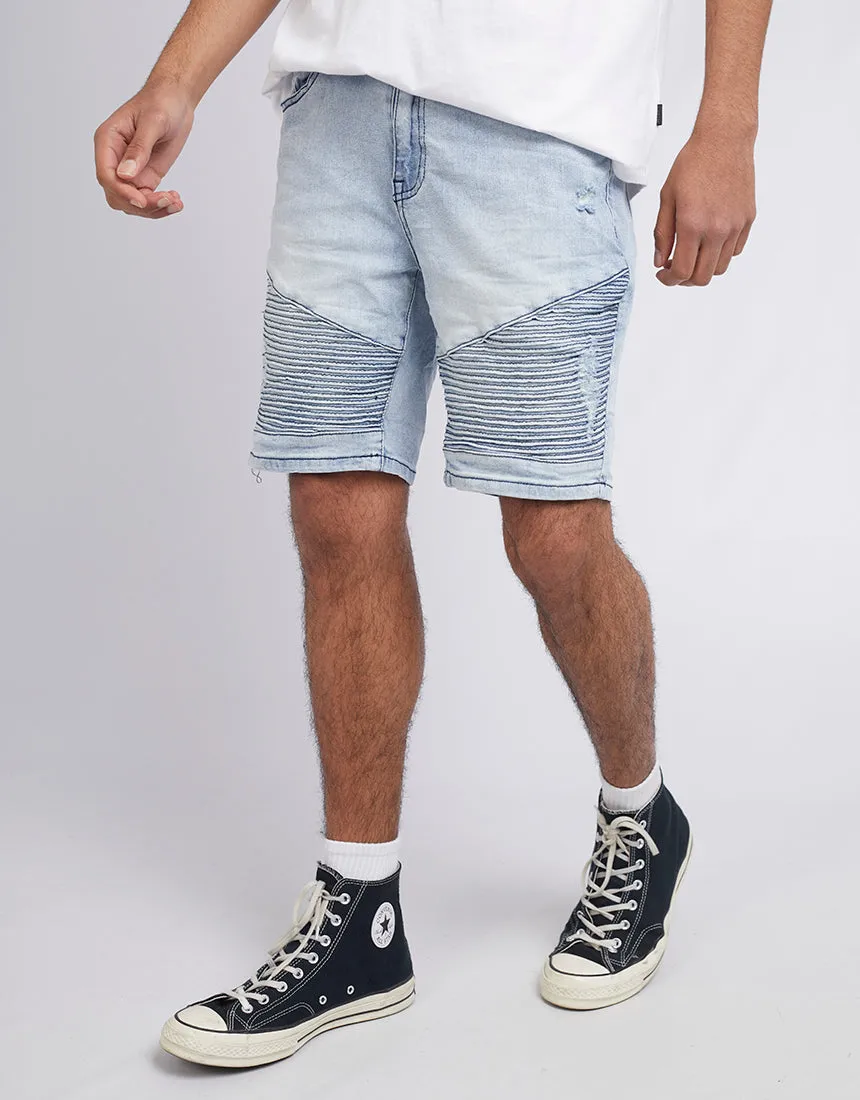 Strung Out Moto Denim Short Vintage Indigo