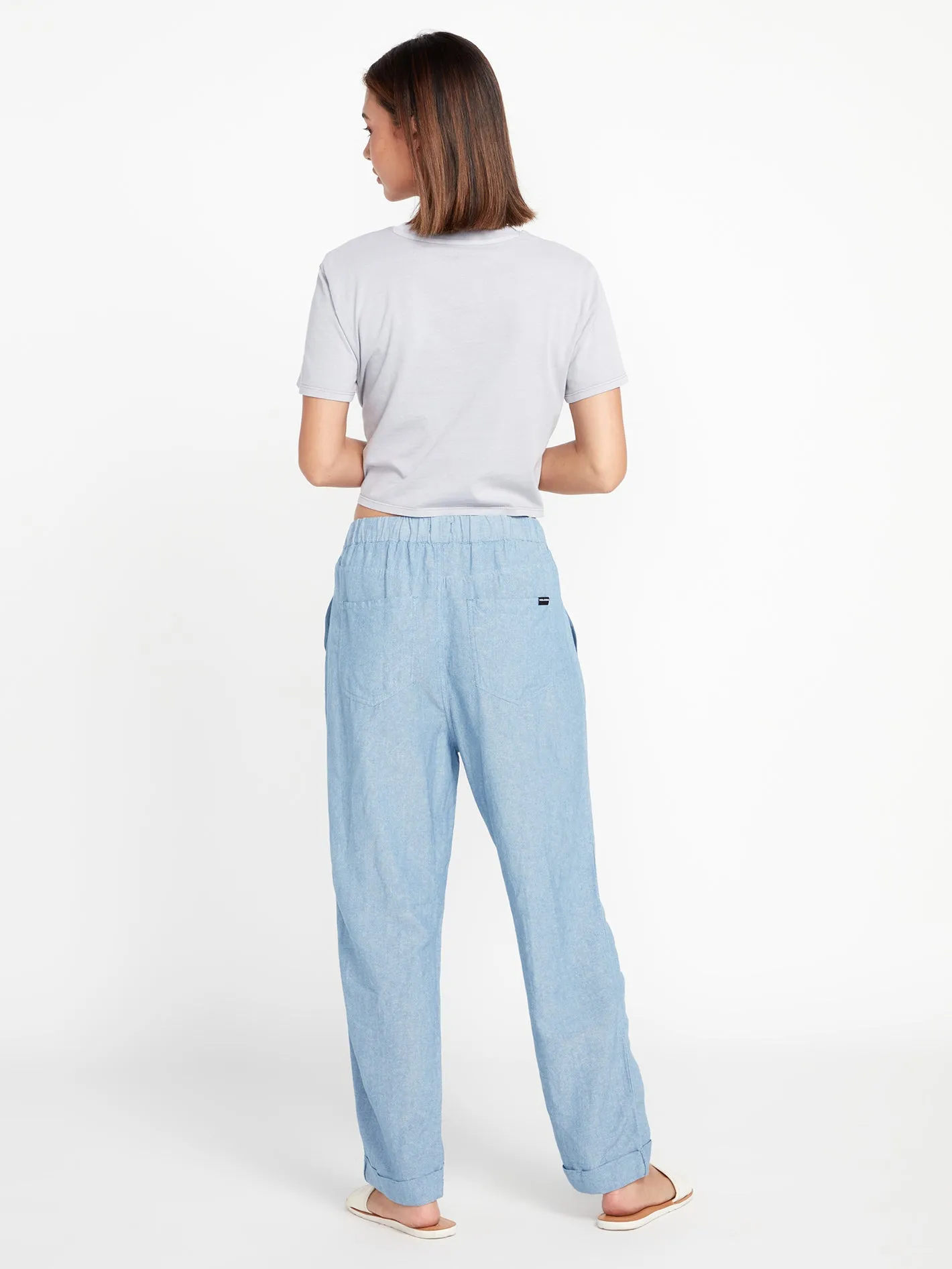 Sunday Strut Elastic Waist Pants - Blue Bird