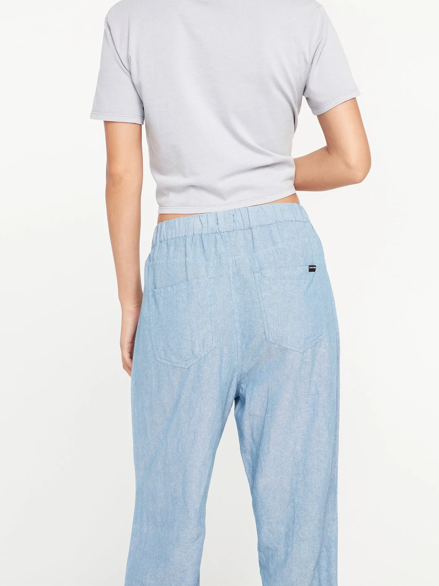 Sunday Strut Elastic Waist Pants - Blue Bird