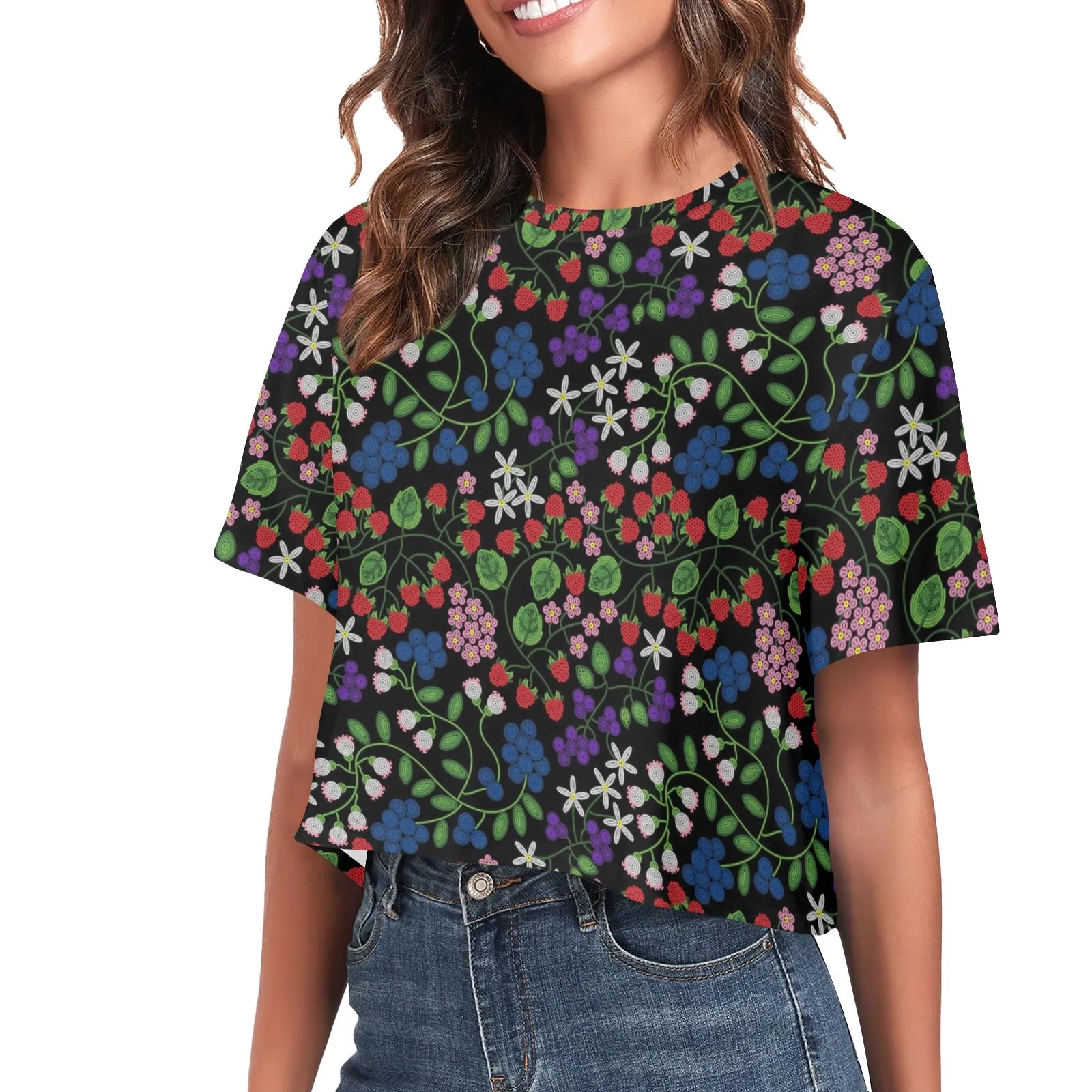 Takwakin Harvest Midnight Women's Cropped T-shirt