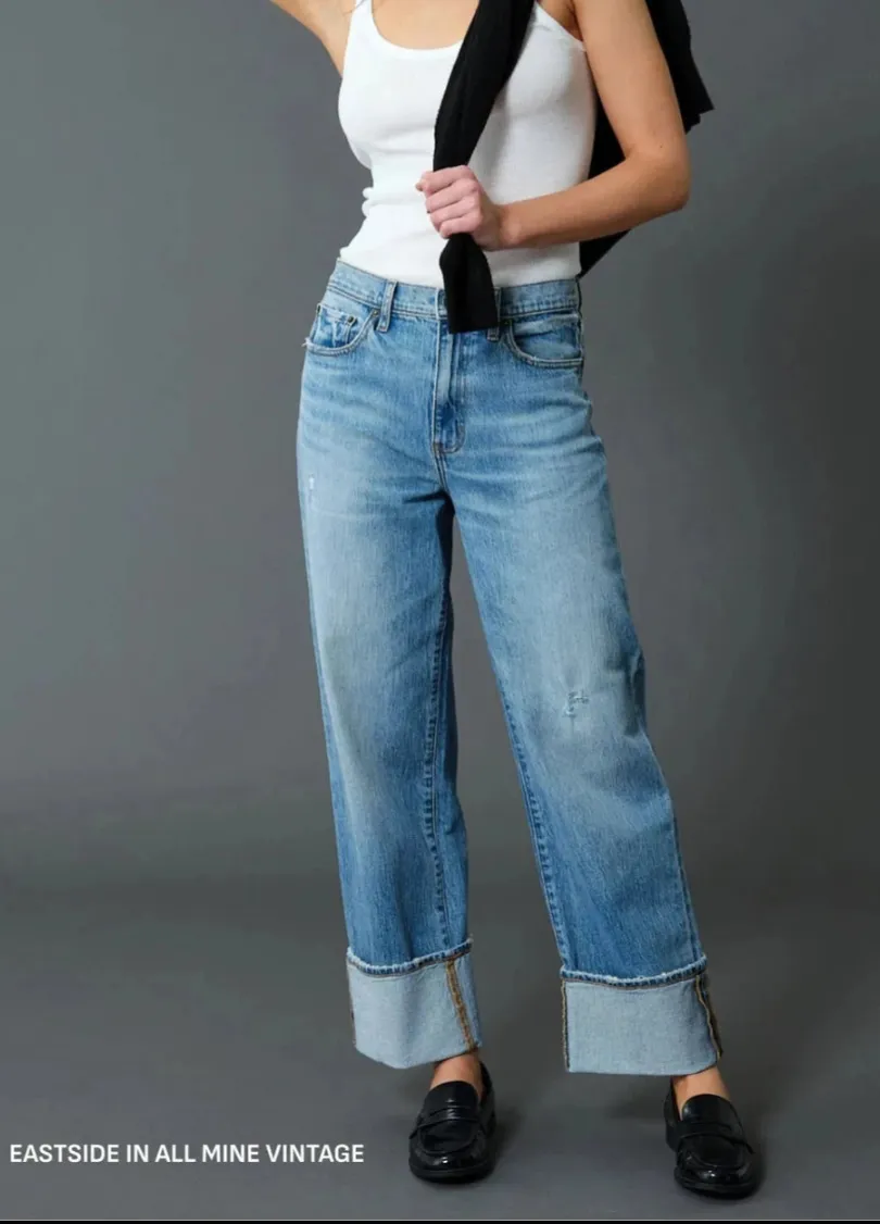 The Eastside High Rise Loose Fit Cuff Denim by Daze Denim - All Mine Vintage