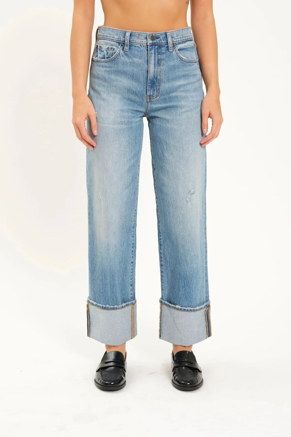 The Eastside High Rise Loose Fit Cuff Denim by Daze Denim - All Mine Vintage