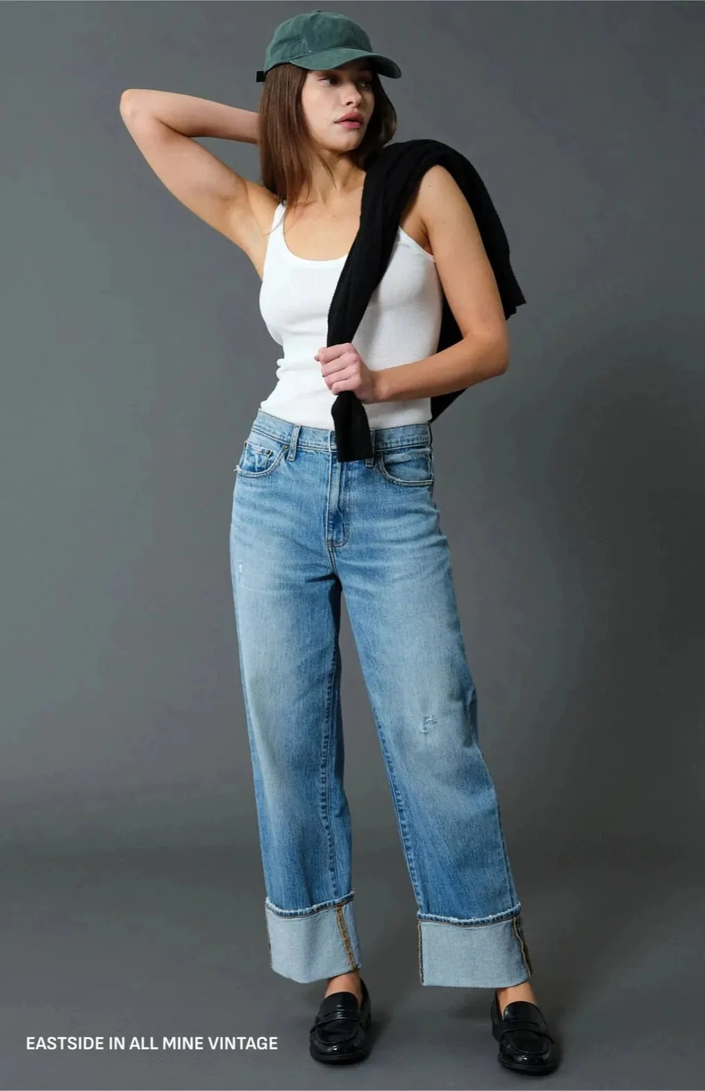 The Eastside High Rise Loose Fit Cuff Denim by Daze Denim - All Mine Vintage