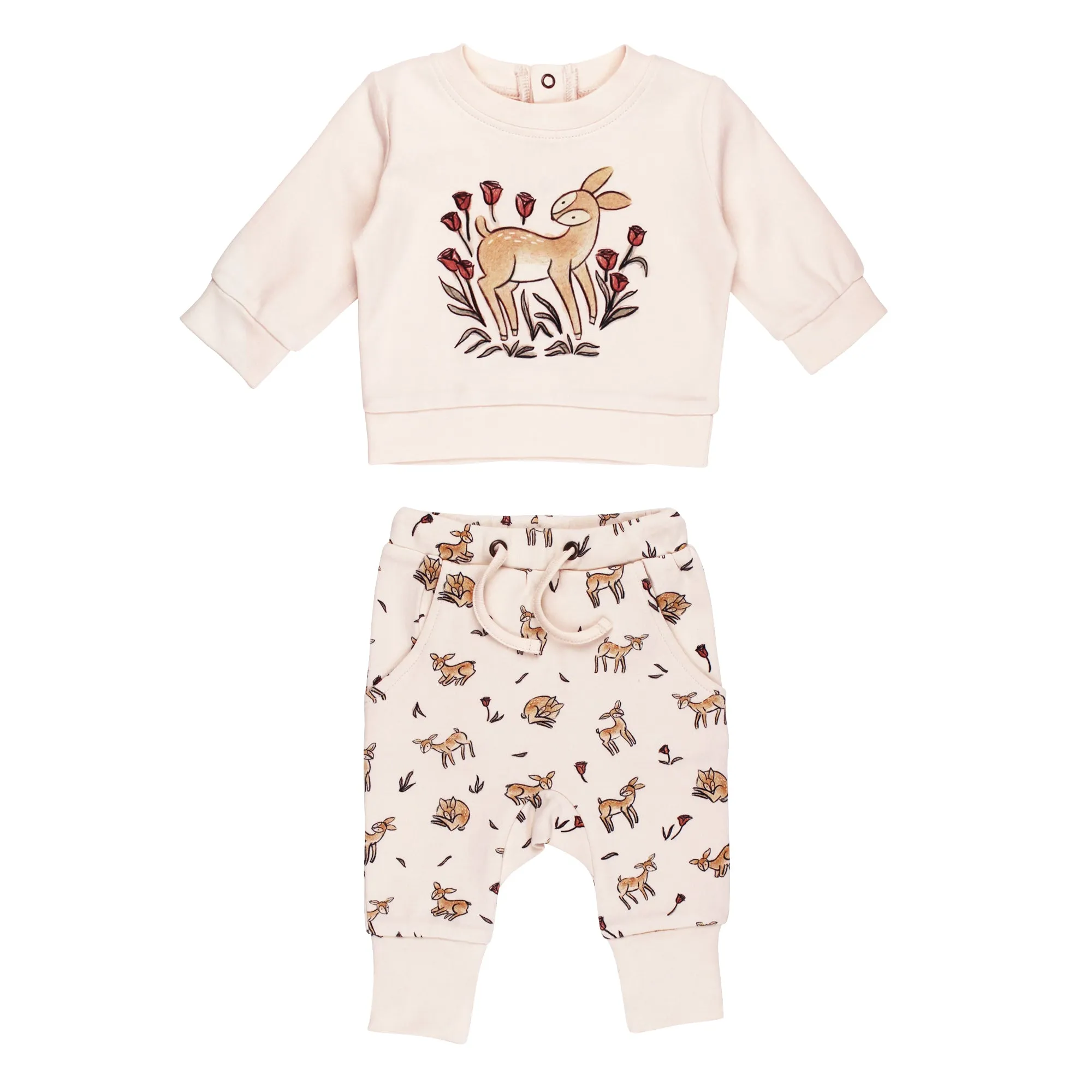 The Woodland Collection Organic Graphic Sweatshirt & Jogger Set