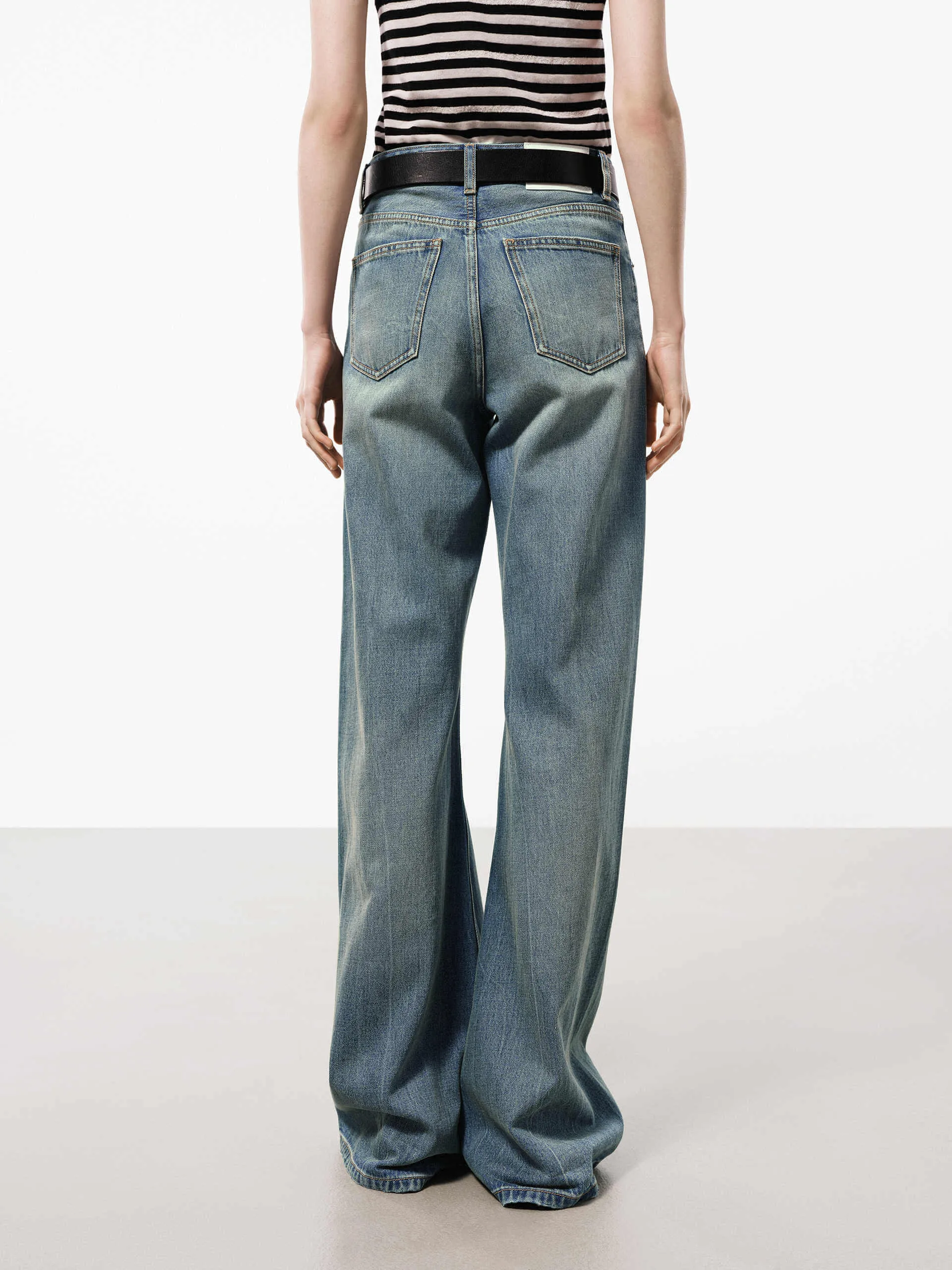 Wide Leg Cotton Jeans