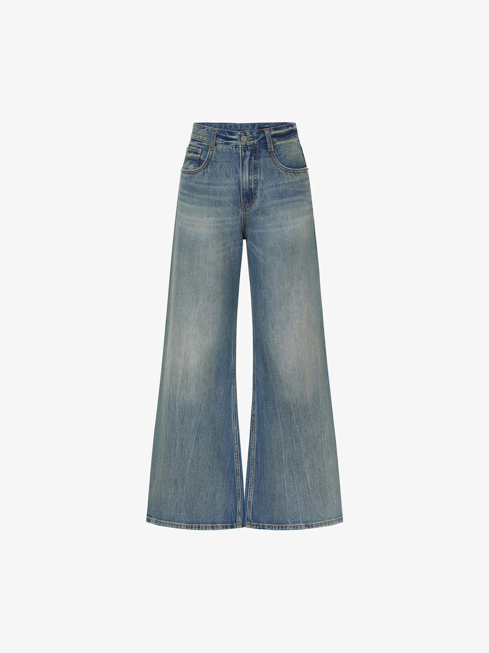 Wide Leg Cotton Jeans