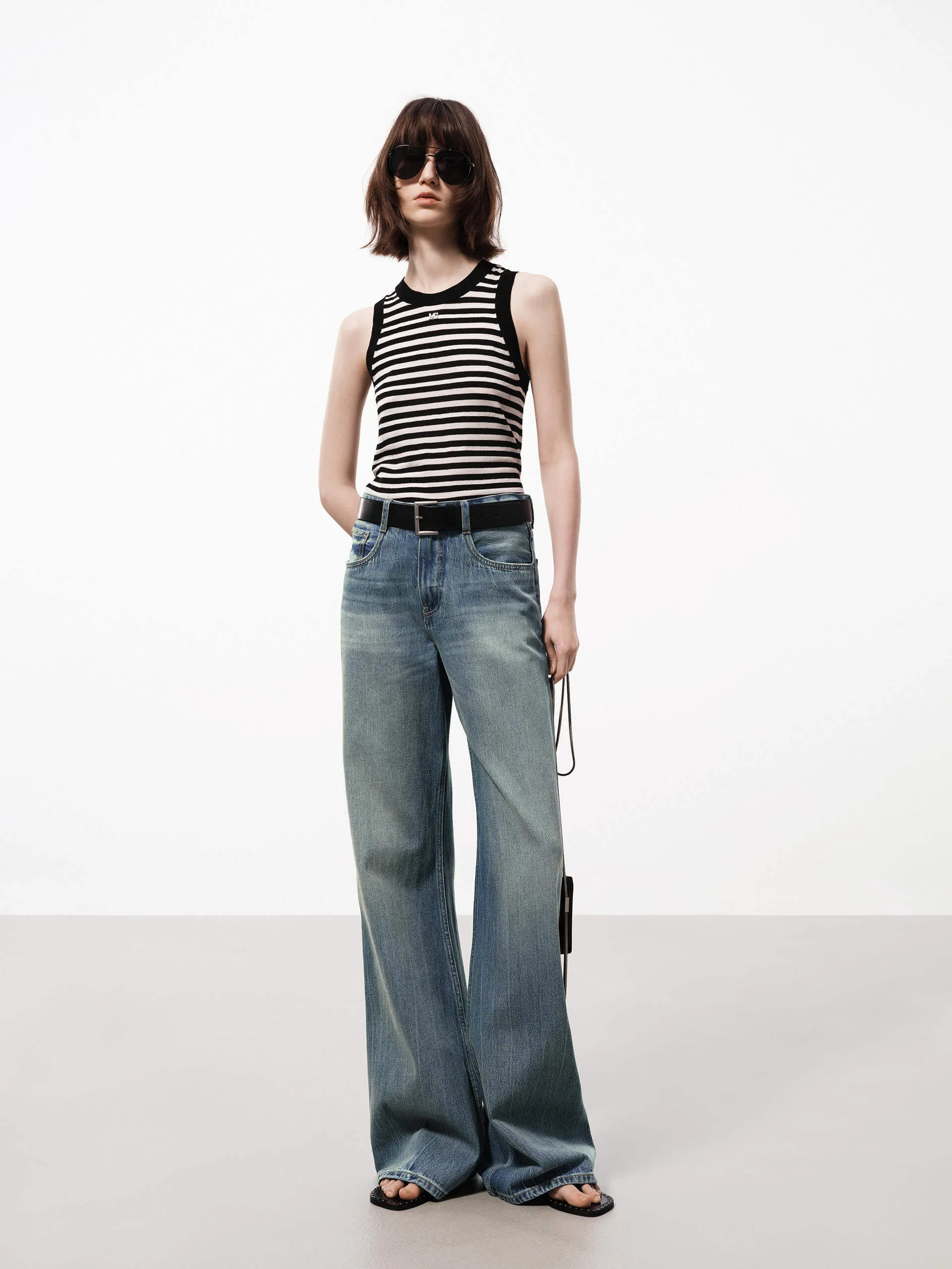 Wide Leg Cotton Jeans