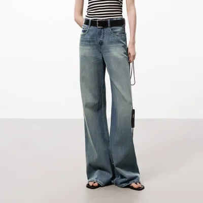 Wide Leg Cotton Jeans