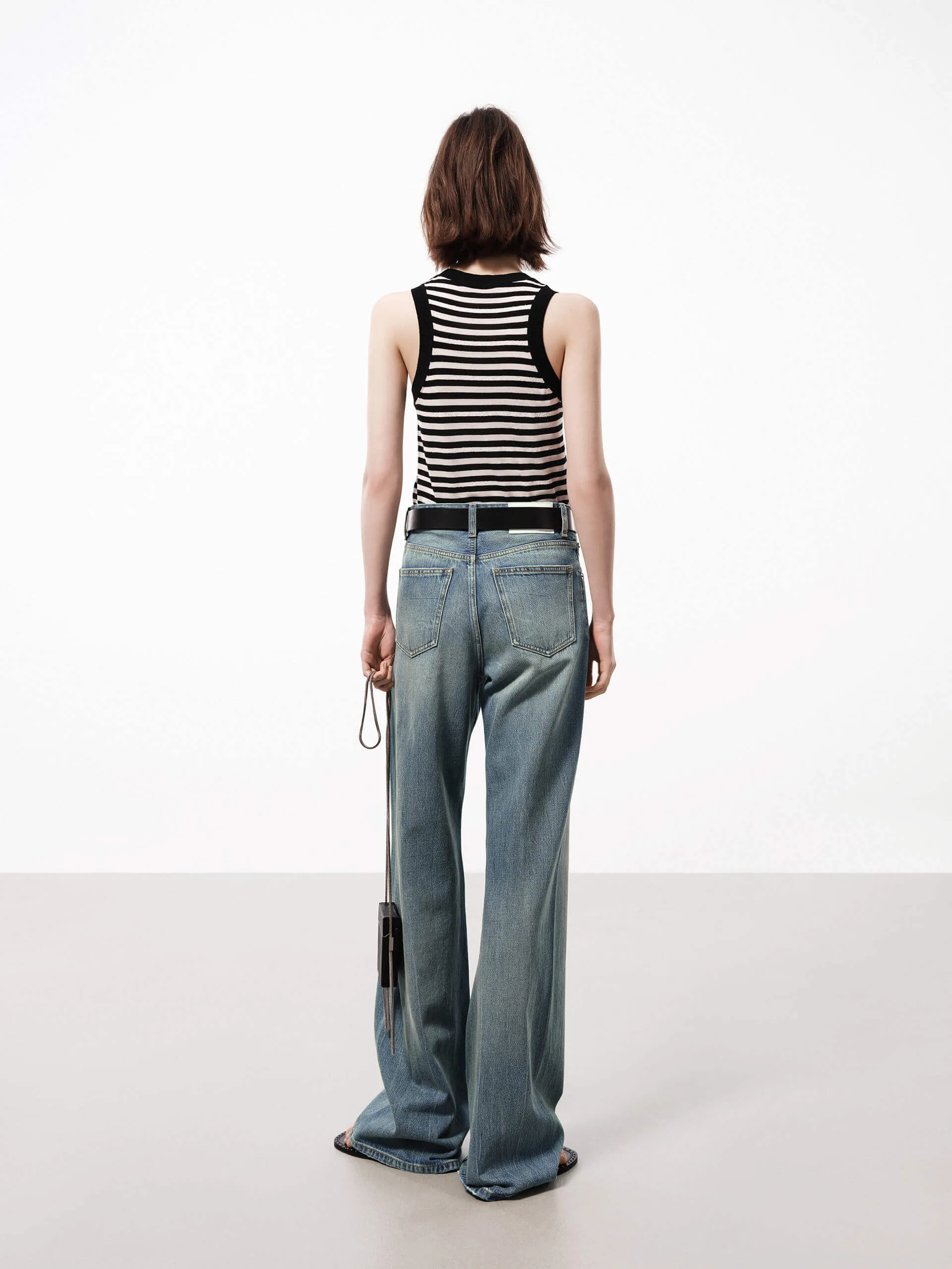 Wide Leg Cotton Jeans