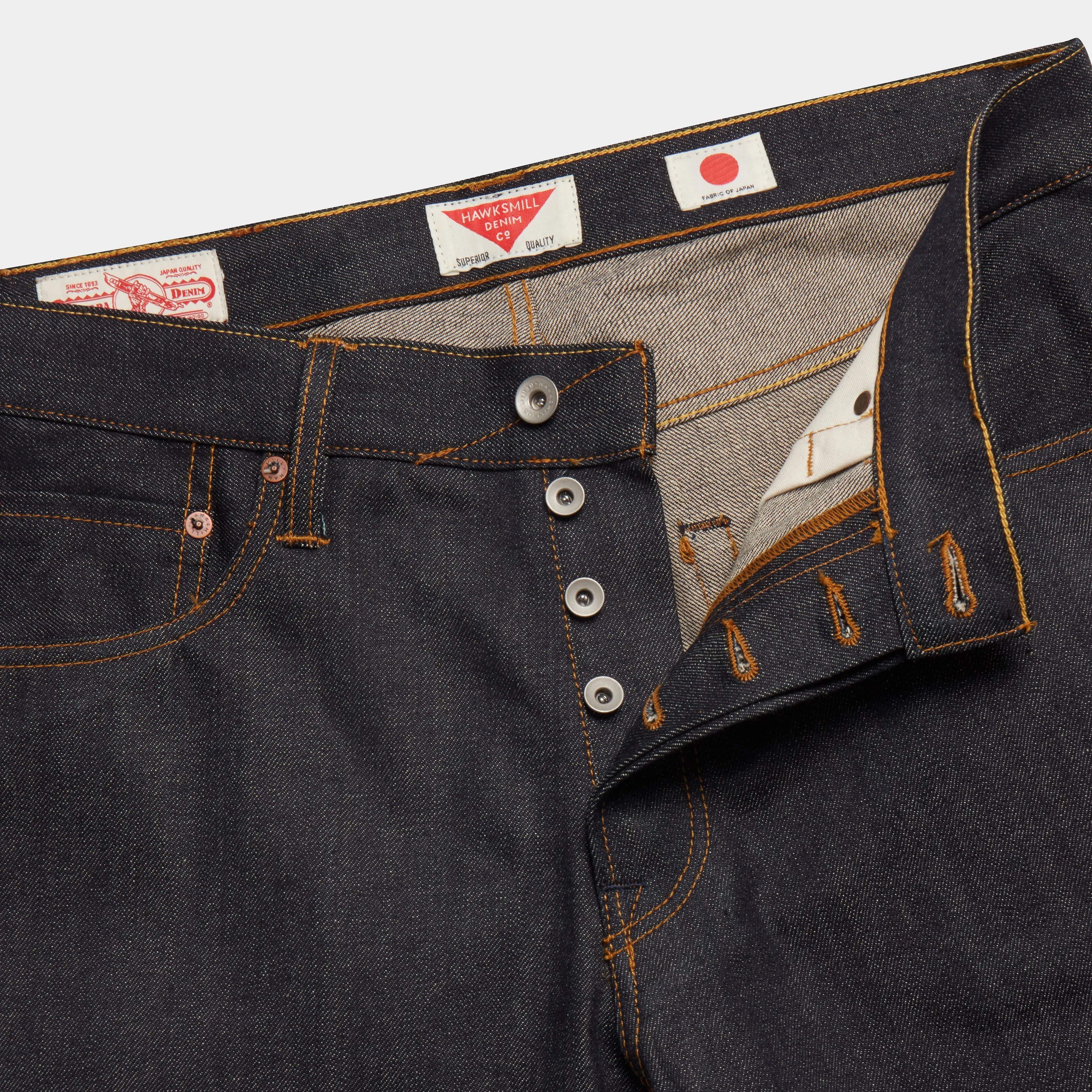 Wide Straight Leg Japanese Selvedge Jeans (Indigo) - Kaihara