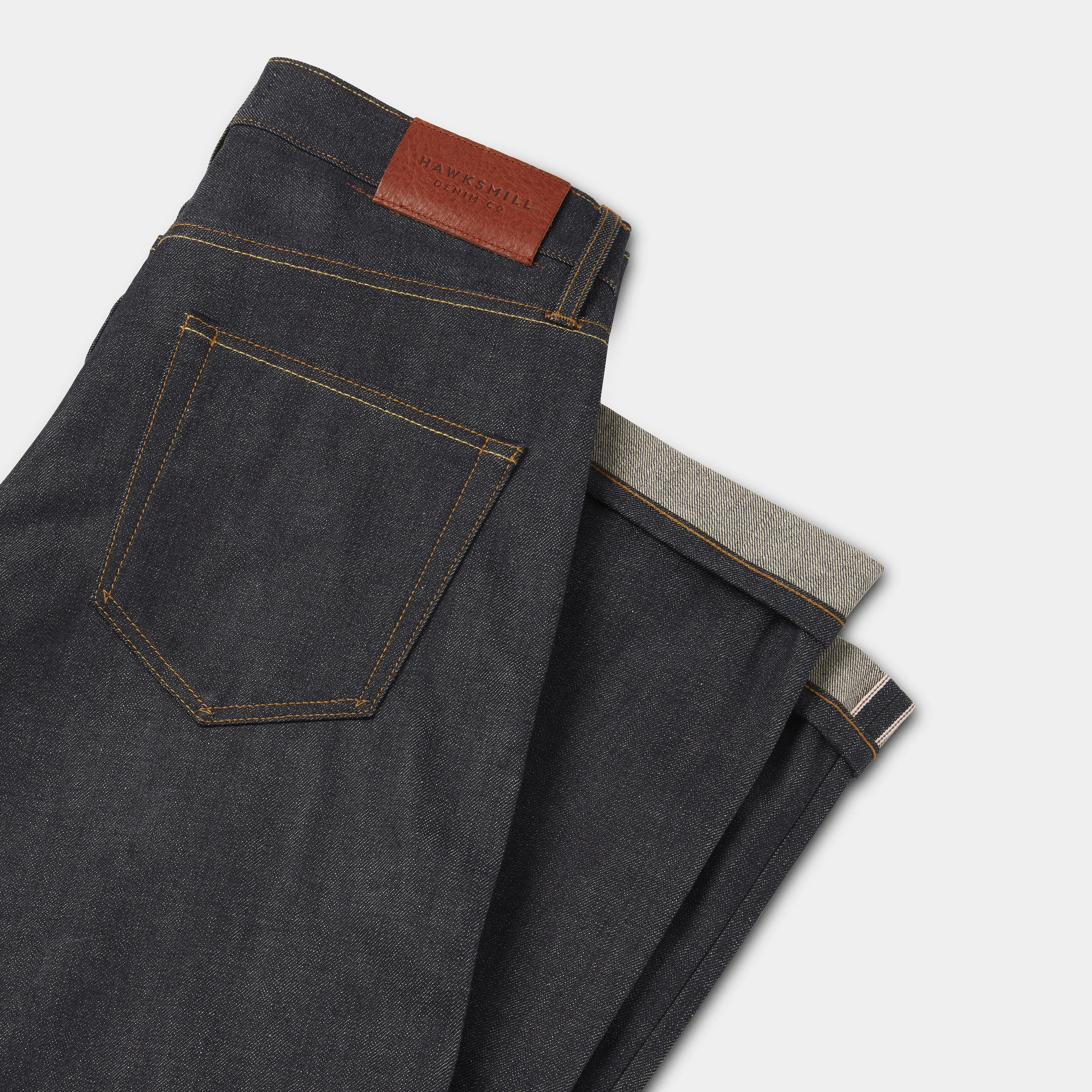 Wide Straight Leg Japanese Selvedge Jeans (Indigo) - Kaihara