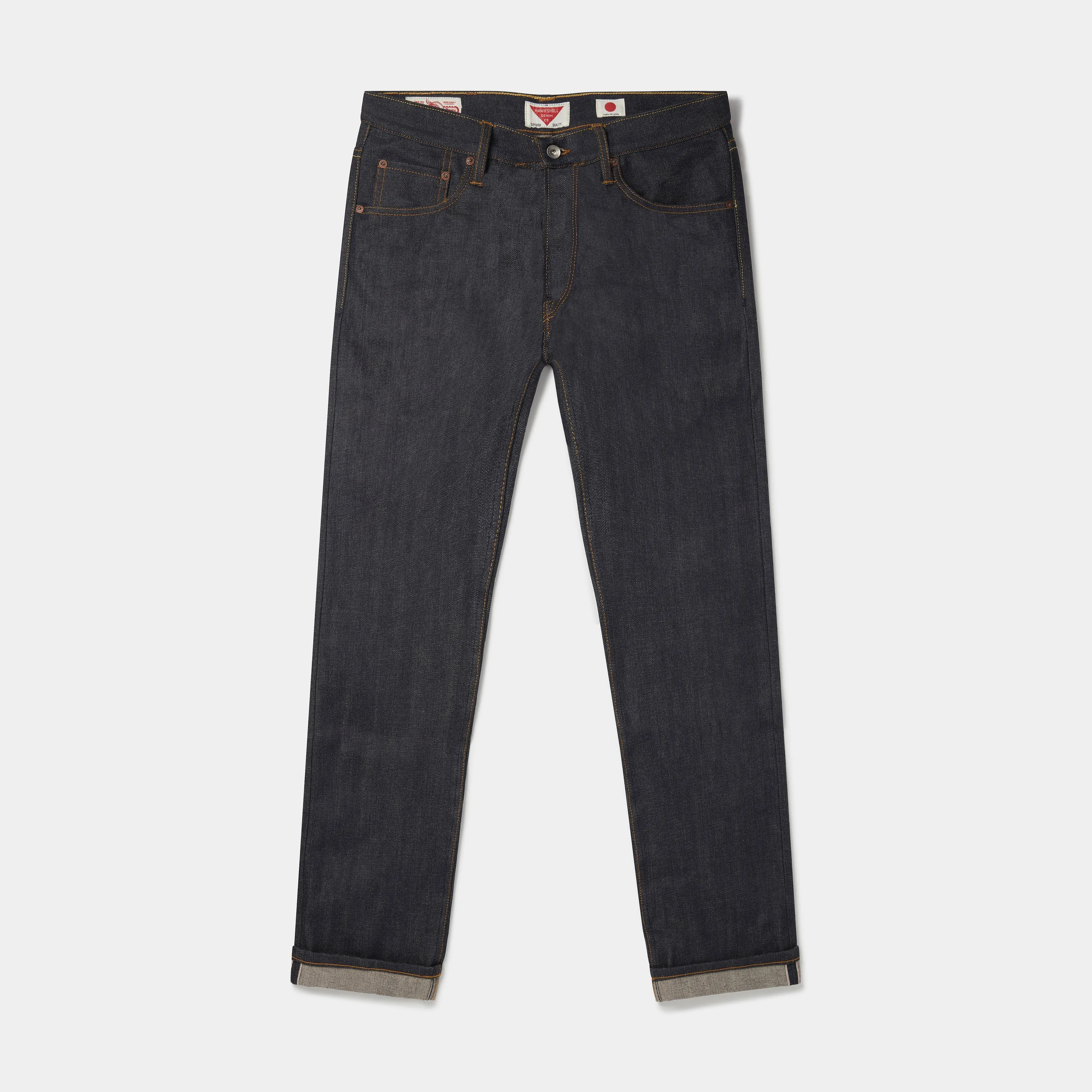 Wide Straight Leg Japanese Selvedge Jeans (Indigo) - Kaihara