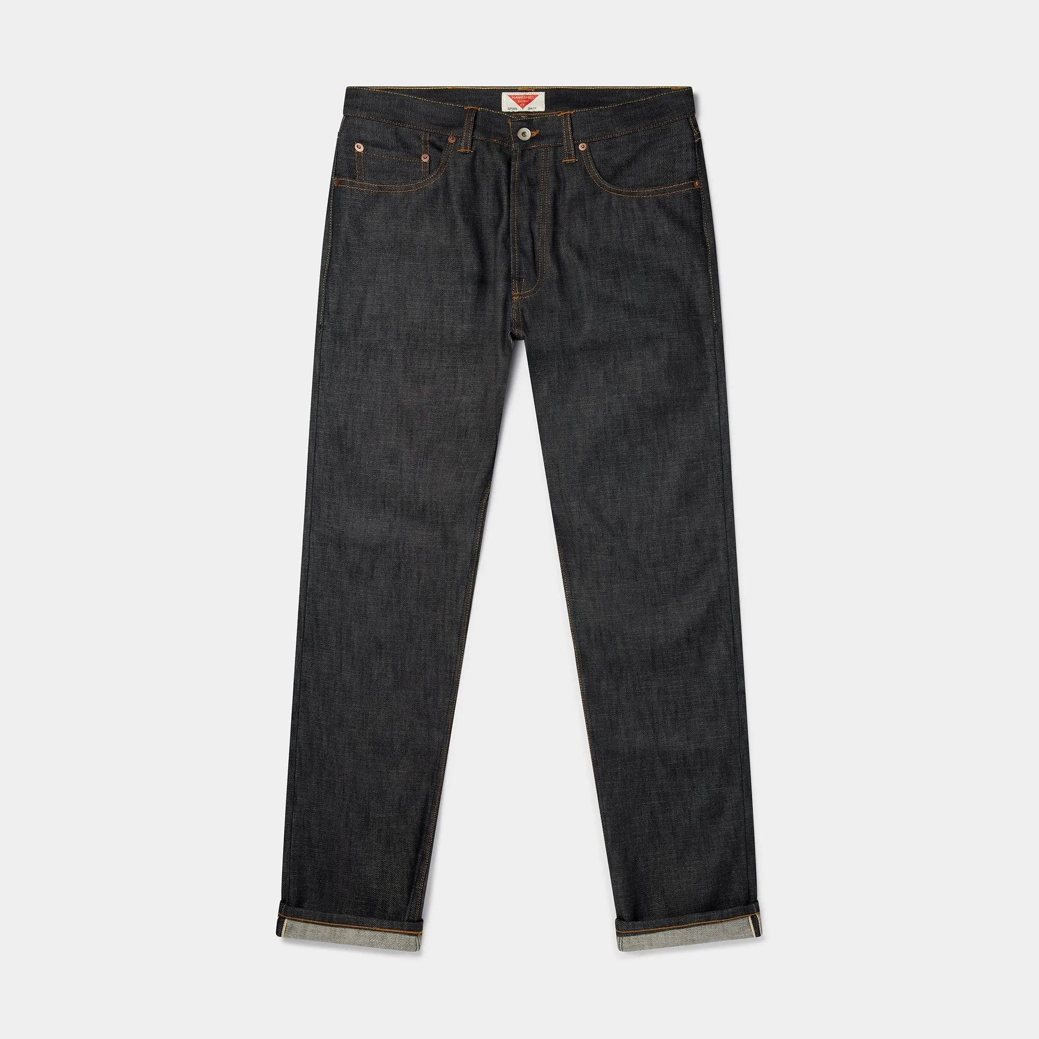 Wide Tapered 14.5oz Isko Orange Listed Organic Selvedge Jeans (Indigo)