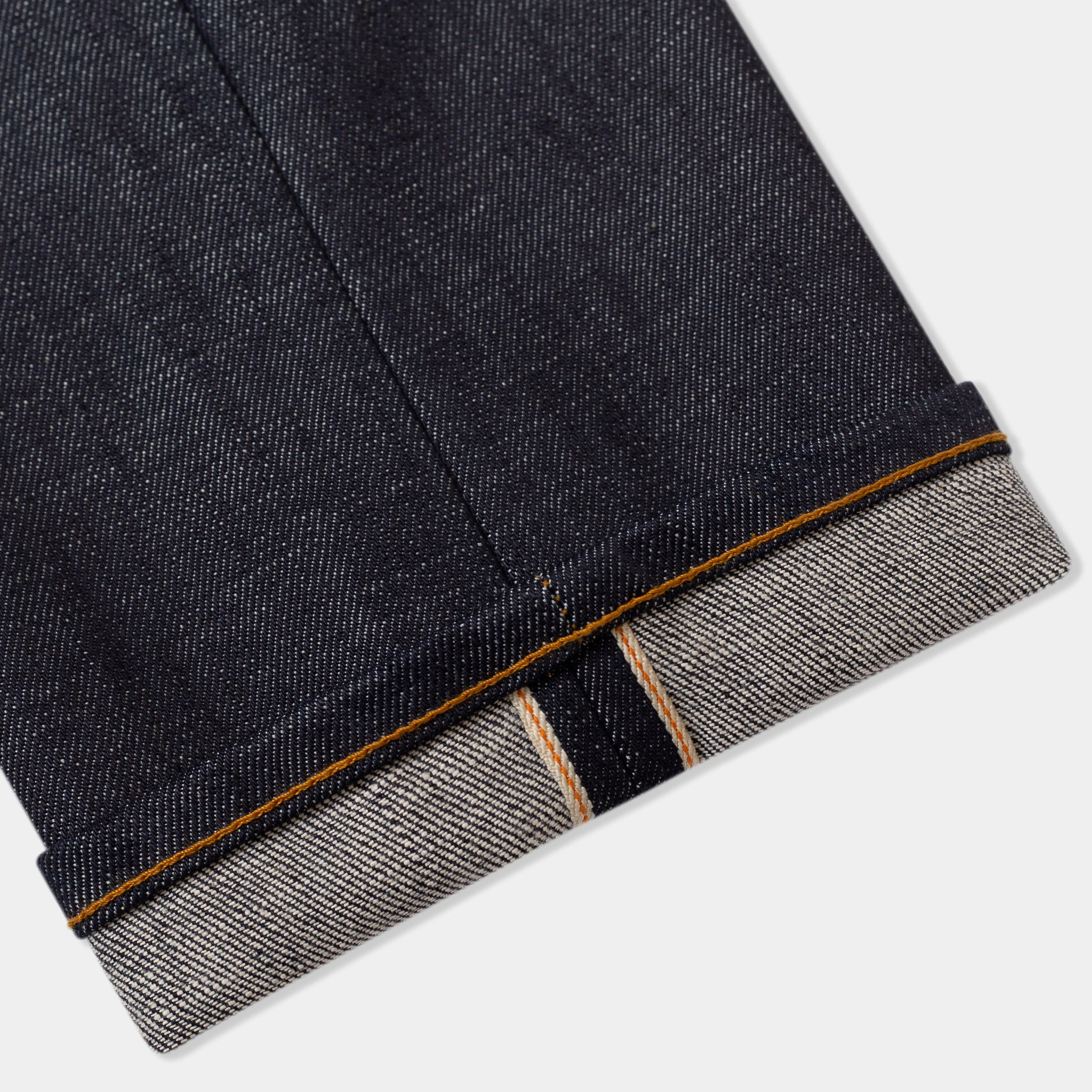 Wide Tapered 14.5oz Isko Orange Listed Organic Selvedge Jeans (Indigo)