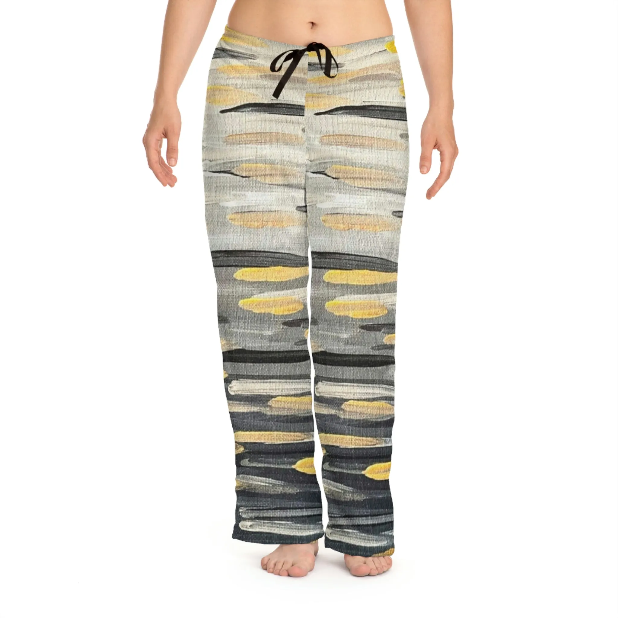 “Zebra Brushstrokes”   Women's Pajama Pants (AOP)